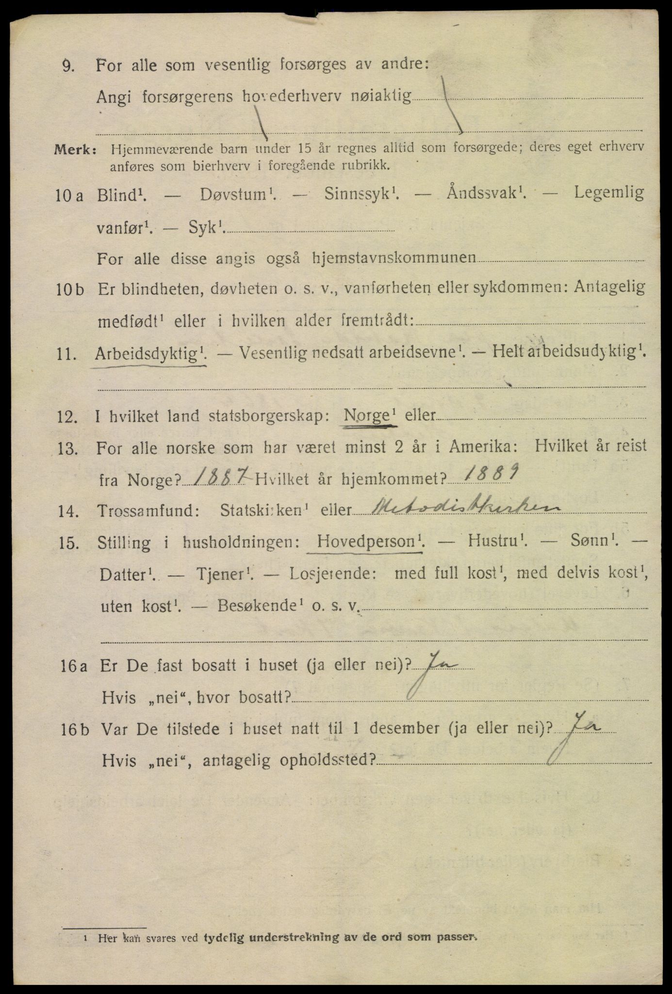 SAK, 1920 census for Flekkefjord, 1920, p. 4447