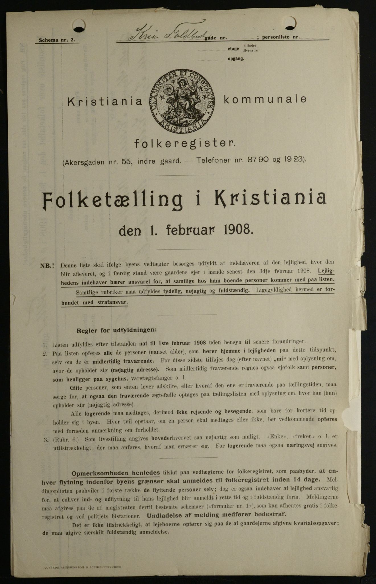 OBA, Municipal Census 1908 for Kristiania, 1908, p. 101648