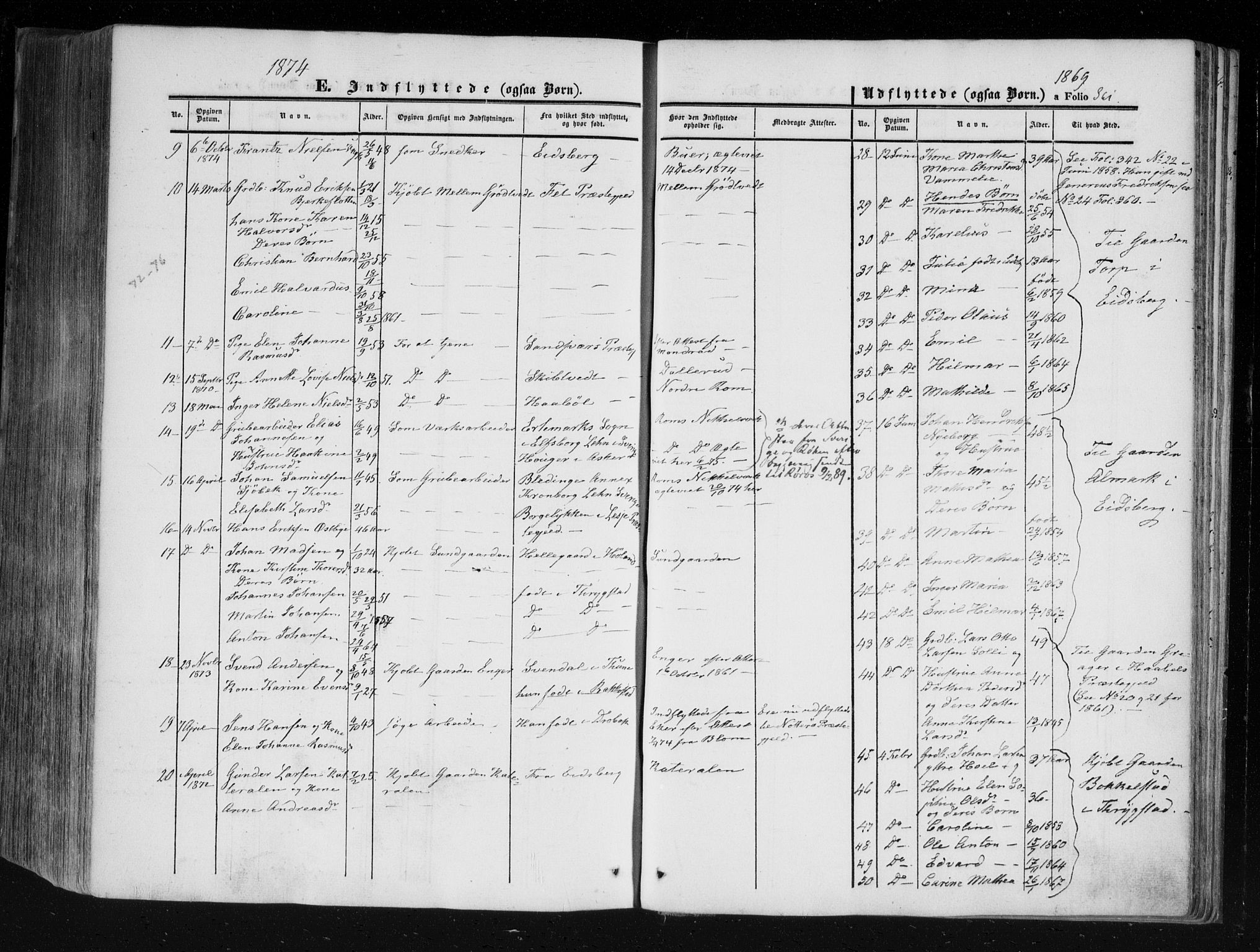 Askim prestekontor Kirkebøker, SAO/A-10900/F/Fa/L0005: Parish register (official) no. 5, 1847-1879, p. 361