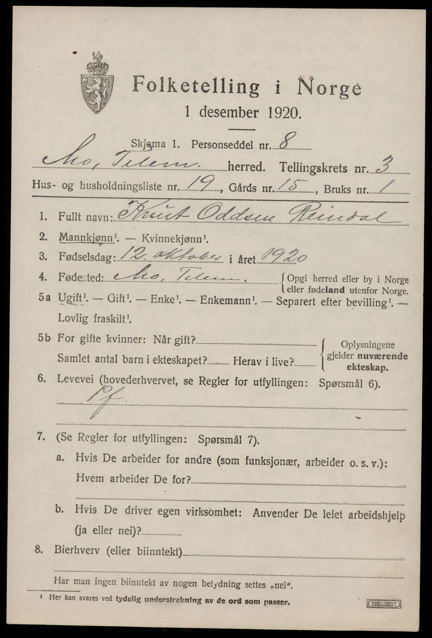 SAKO, 1920 census for Mo, 1920, p. 1640