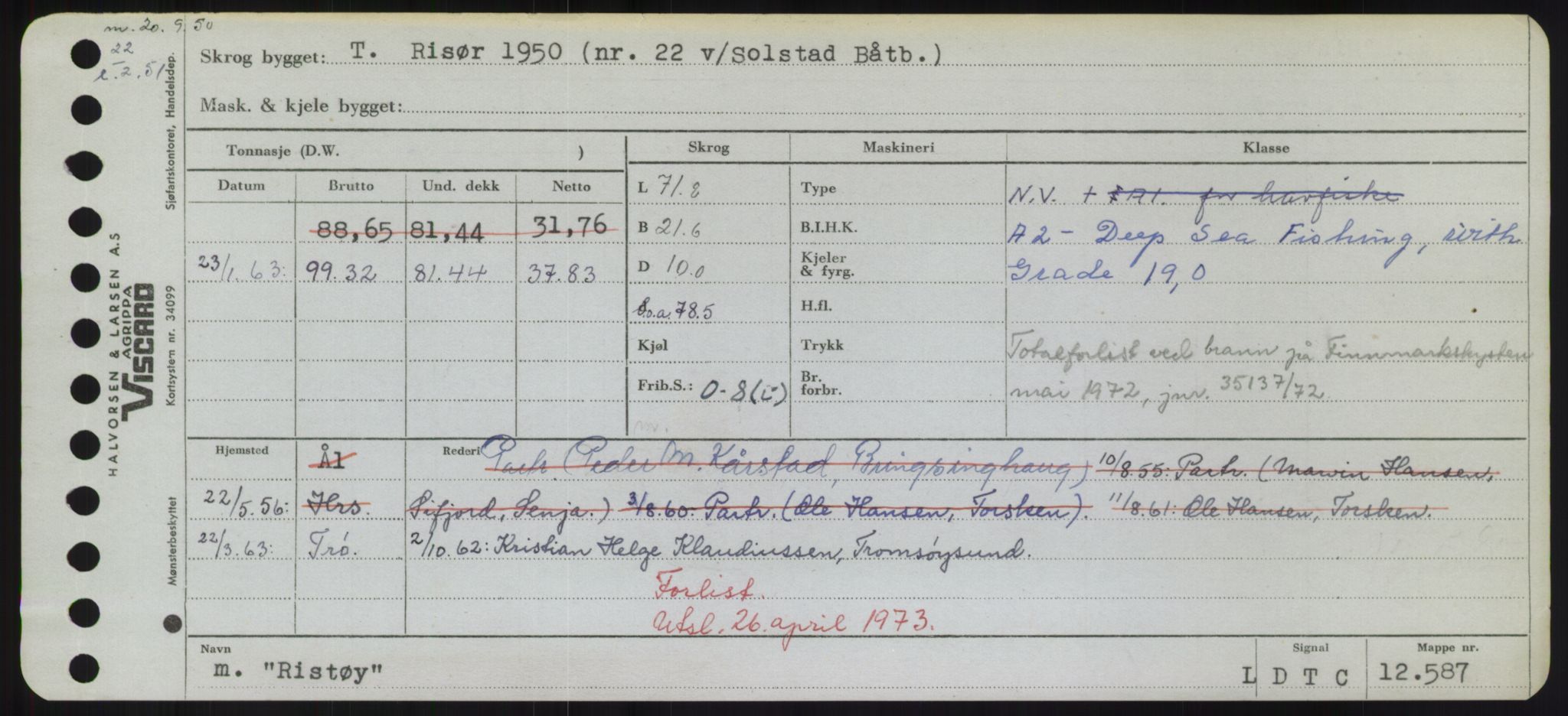 Sjøfartsdirektoratet med forløpere, Skipsmålingen, RA/S-1627/H/Hd/L0030: Fartøy, Q-Riv, p. 647