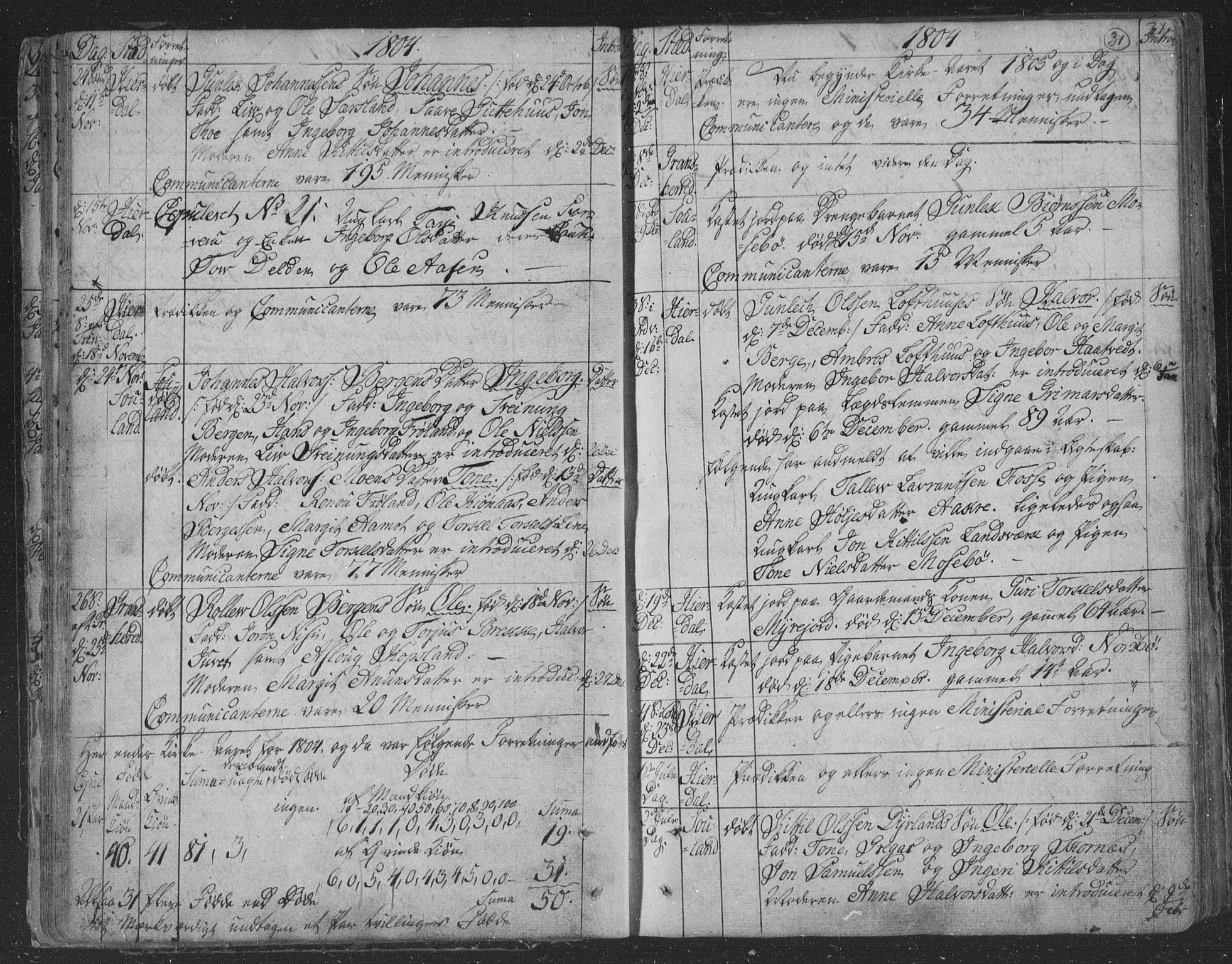 Hjartdal kirkebøker, SAKO/A-270/F/Fa/L0006: Parish register (official) no. I 6, 1801-1814, p. 31