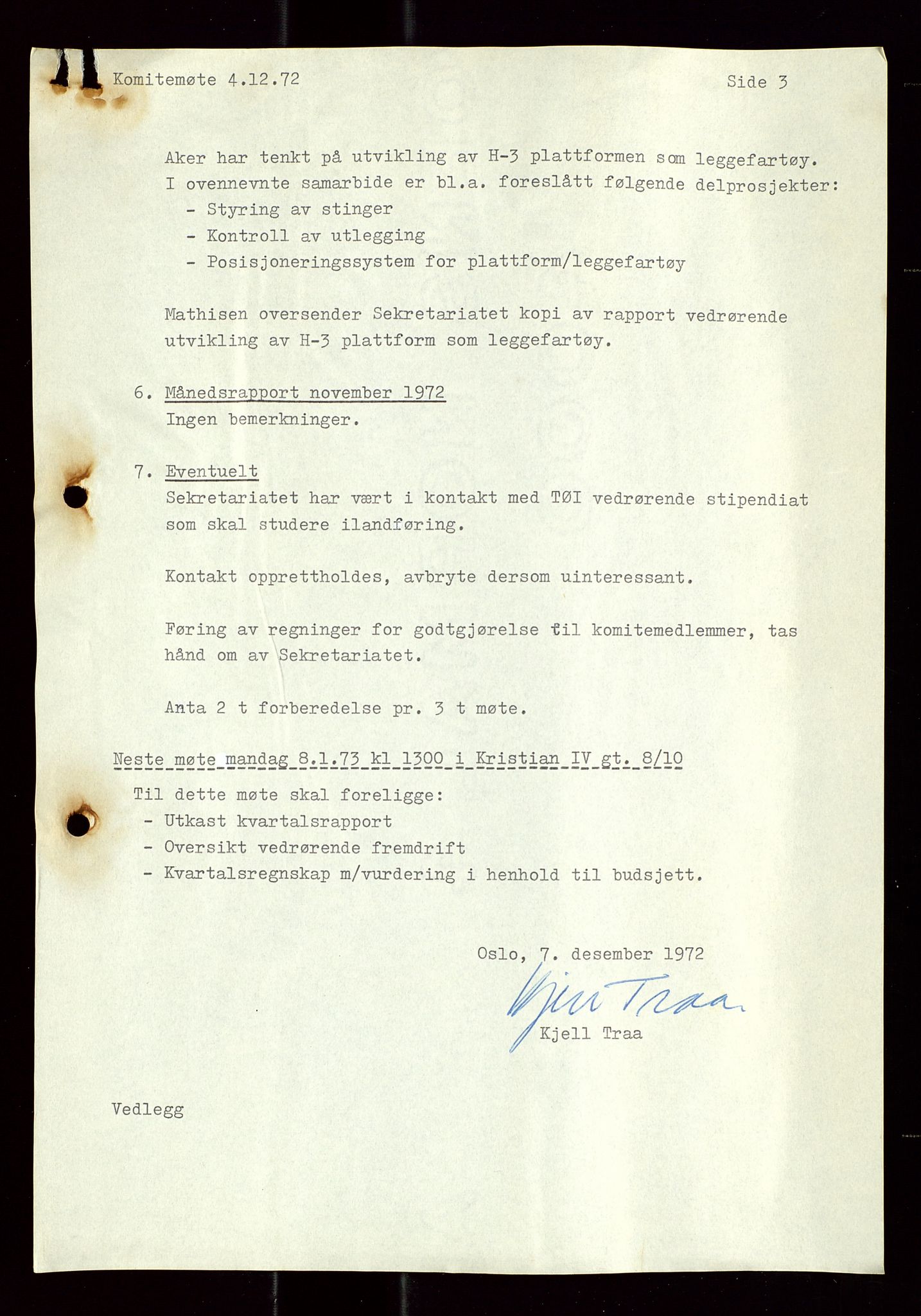 Industridepartementet, Oljekontoret, AV/SAST-A-101348/Di/L0003: DWP, møtereferater, 1972-1974, p. 8