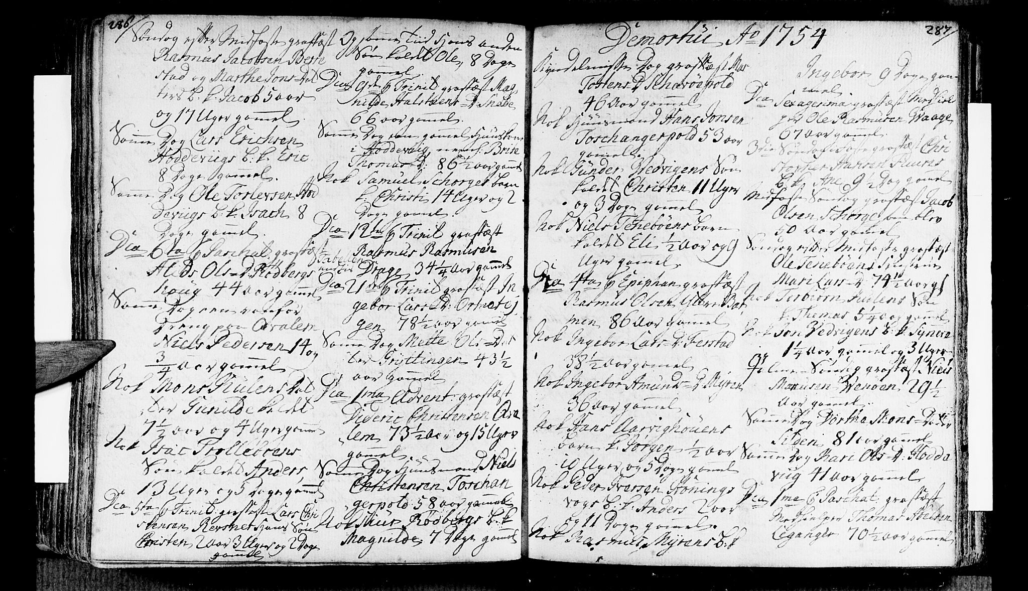 Selje sokneprestembete, AV/SAB-A-99938/H/Ha/Haa/Haaa: Parish register (official) no. A 4, 1743-1759, p. 286-287