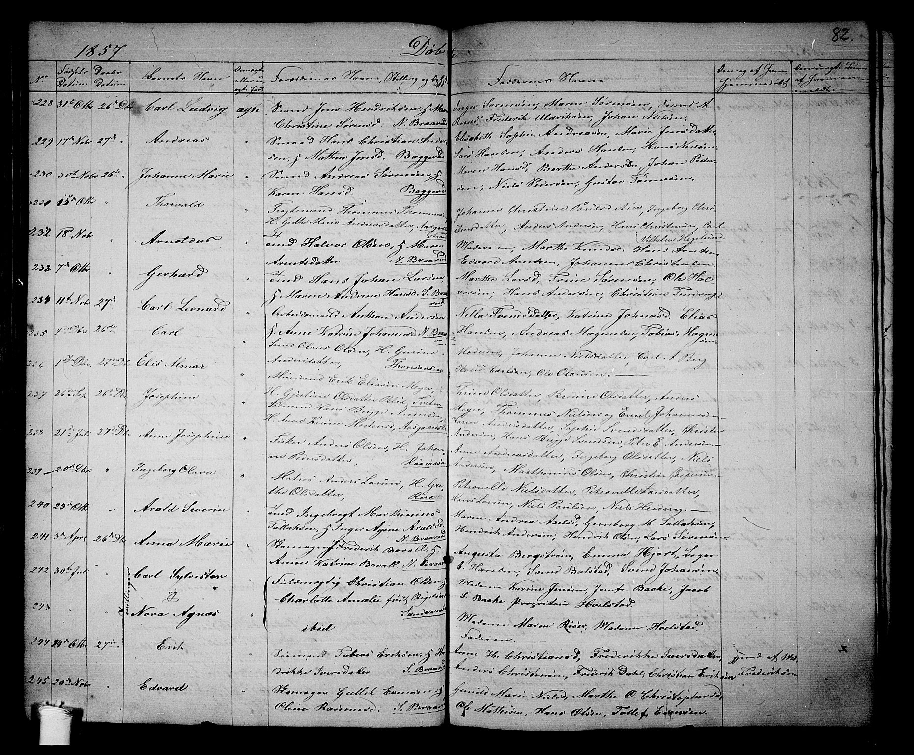 Borre kirkebøker, AV/SAKO-A-338/G/Ga/L0002: Parish register (copy) no. I 2, 1852-1871, p. 82