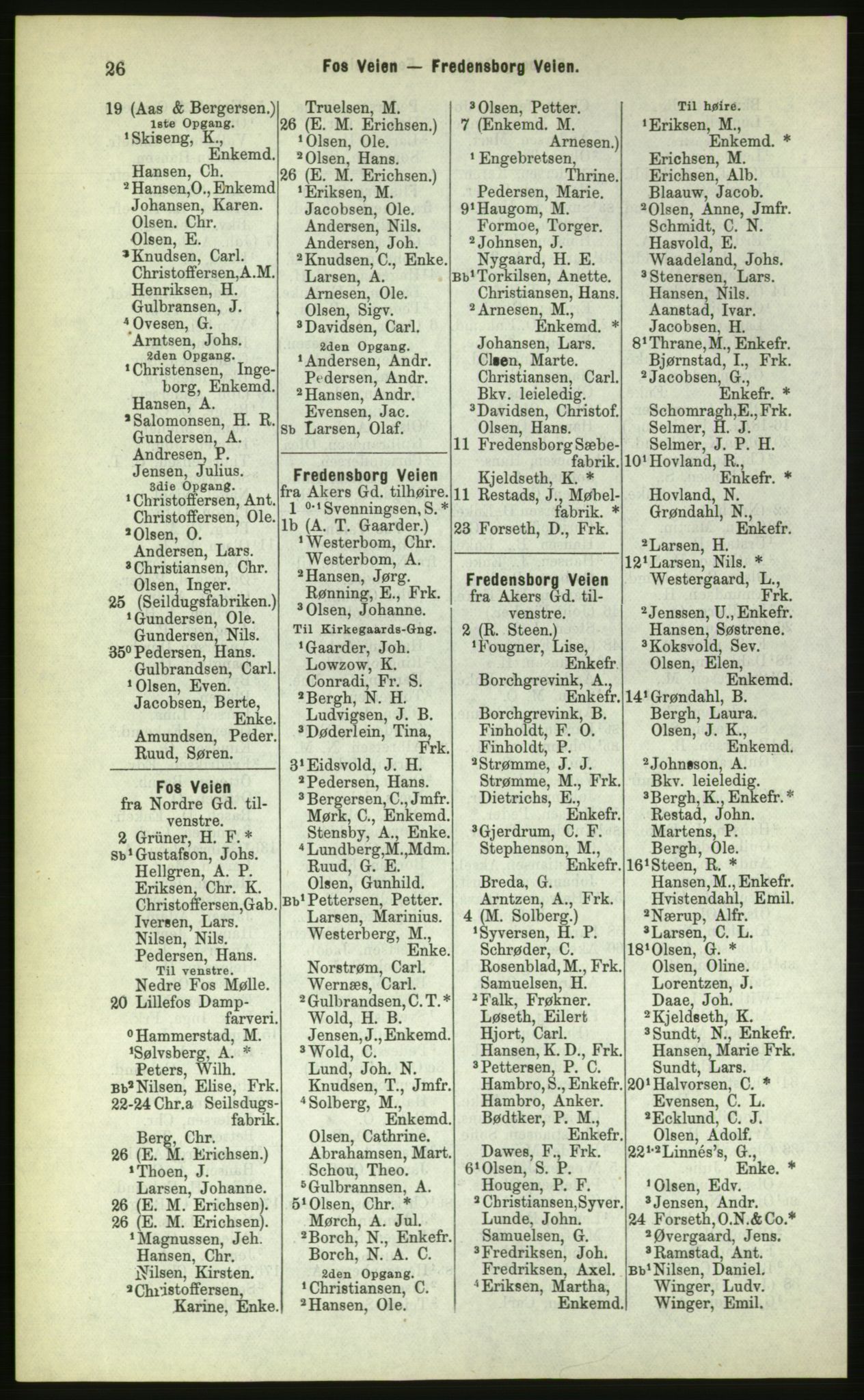 Kristiania/Oslo adressebok, PUBL/-, 1883, p. 26