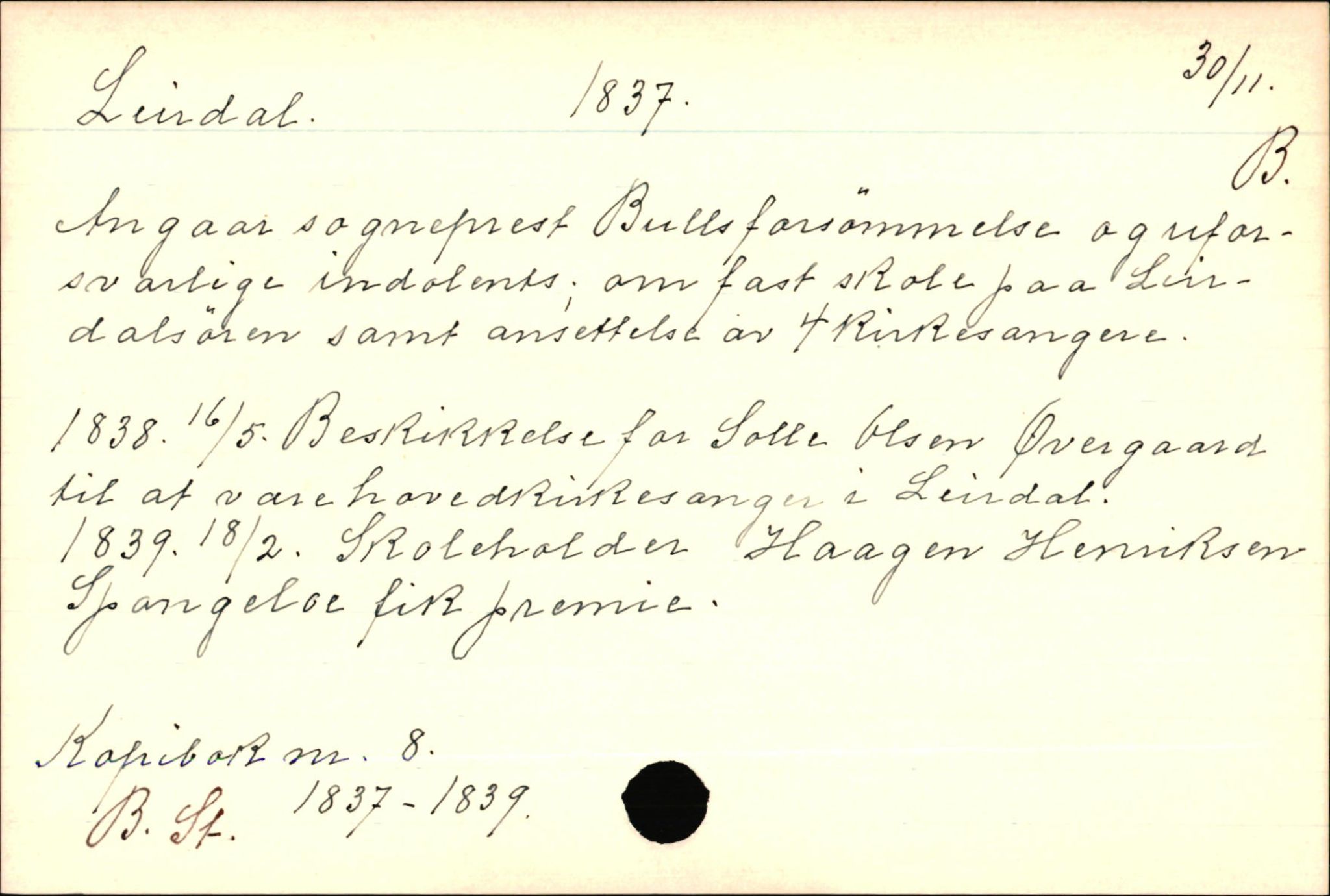 Haugen, Johannes - lærer, AV/SAB-SAB/PA-0036/01/L0001: Om klokkere og lærere, 1521-1904, p. 9097