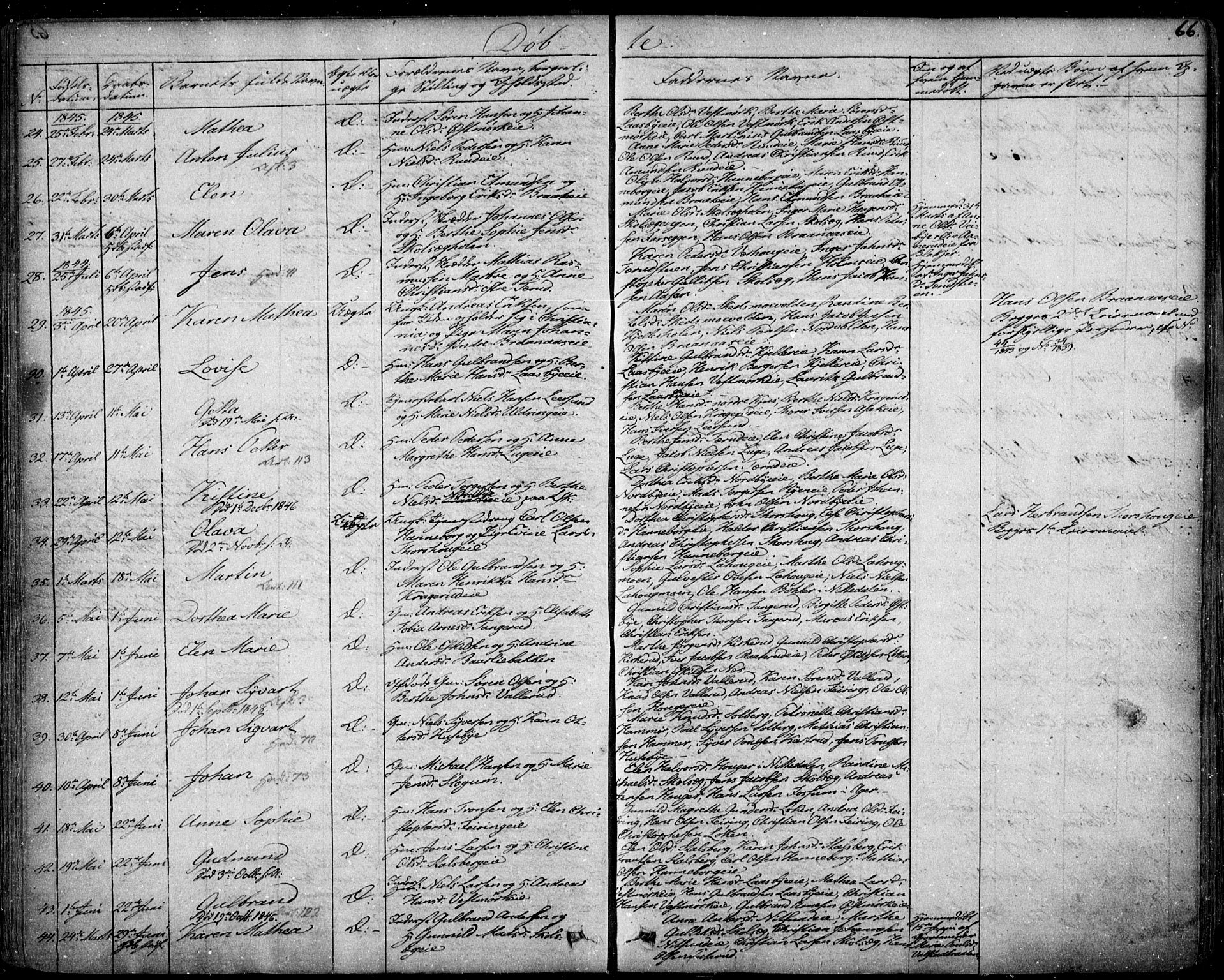 Skedsmo prestekontor Kirkebøker, AV/SAO-A-10033a/F/Fa/L0009: Parish register (official) no. I 9, 1830-1853, p. 66