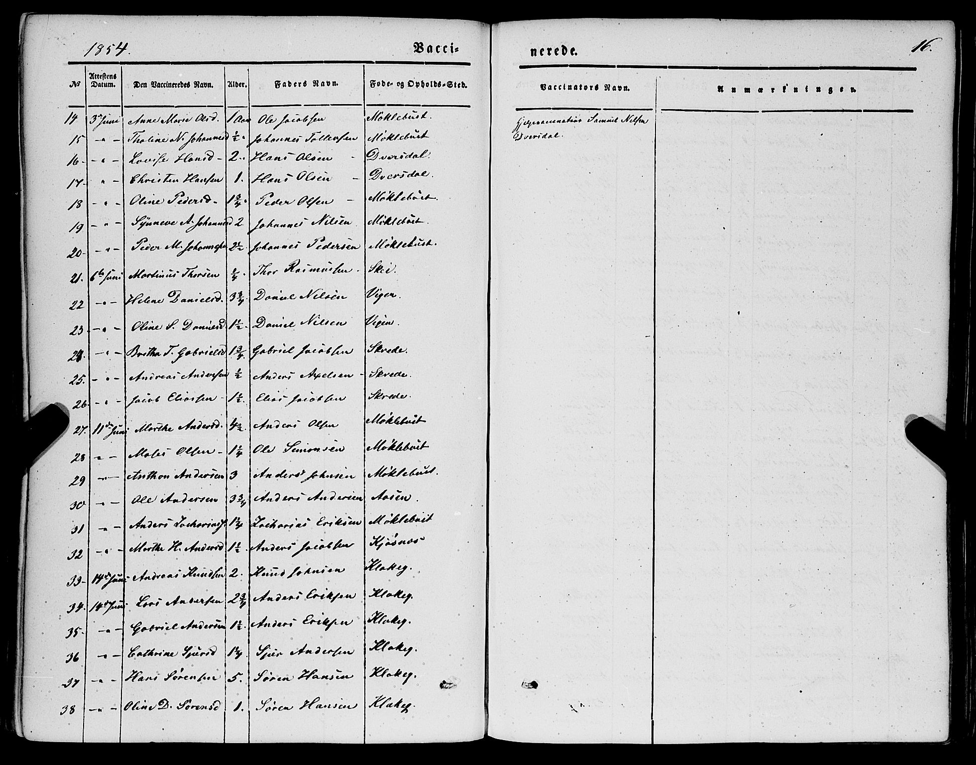 Jølster sokneprestembete, AV/SAB-A-80701/H/Haa/Haaa/L0010: Parish register (official) no. A 10, 1847-1865, p. 16