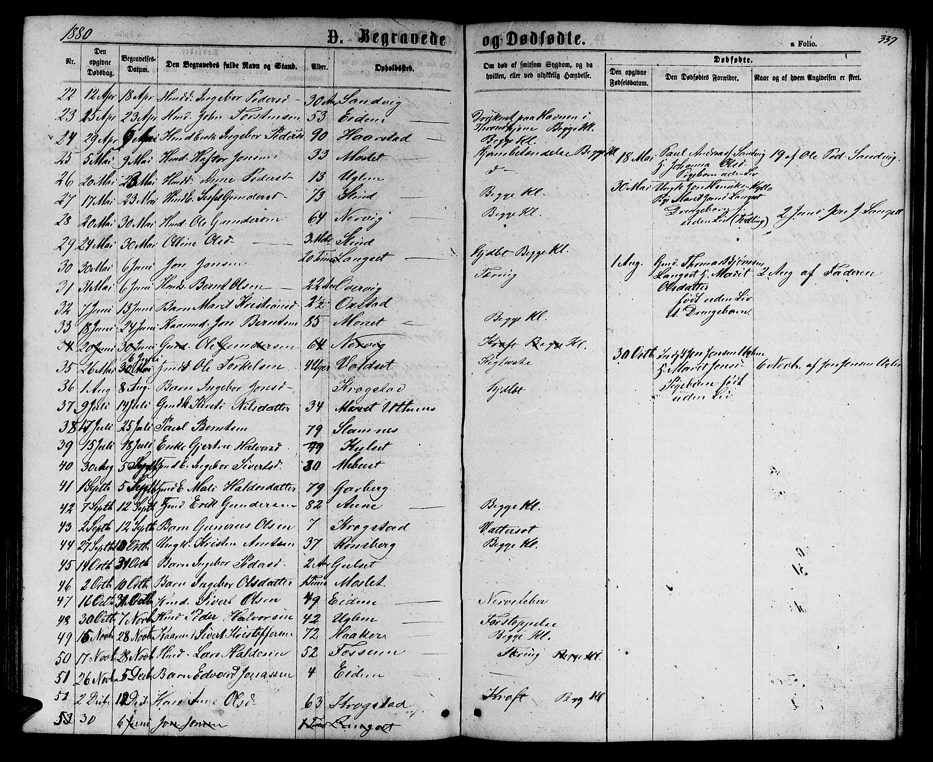 Ministerialprotokoller, klokkerbøker og fødselsregistre - Sør-Trøndelag, SAT/A-1456/695/L1156: Parish register (copy) no. 695C07, 1869-1888, p. 337