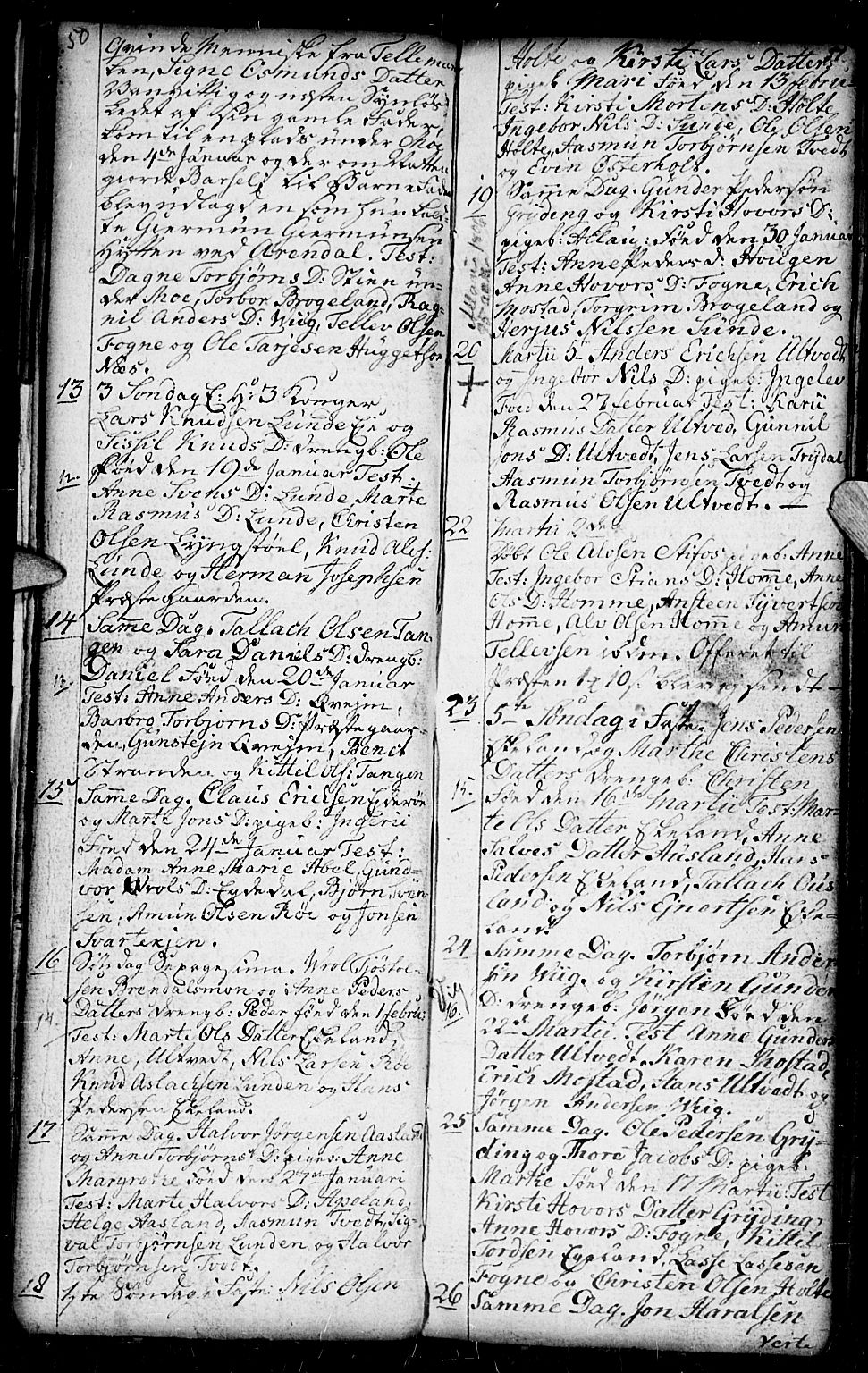 Gjerstad sokneprestkontor, SAK/1111-0014/F/Fb/Fba/L0001: Parish register (copy) no. B 1, 1797-1816, p. 50-51