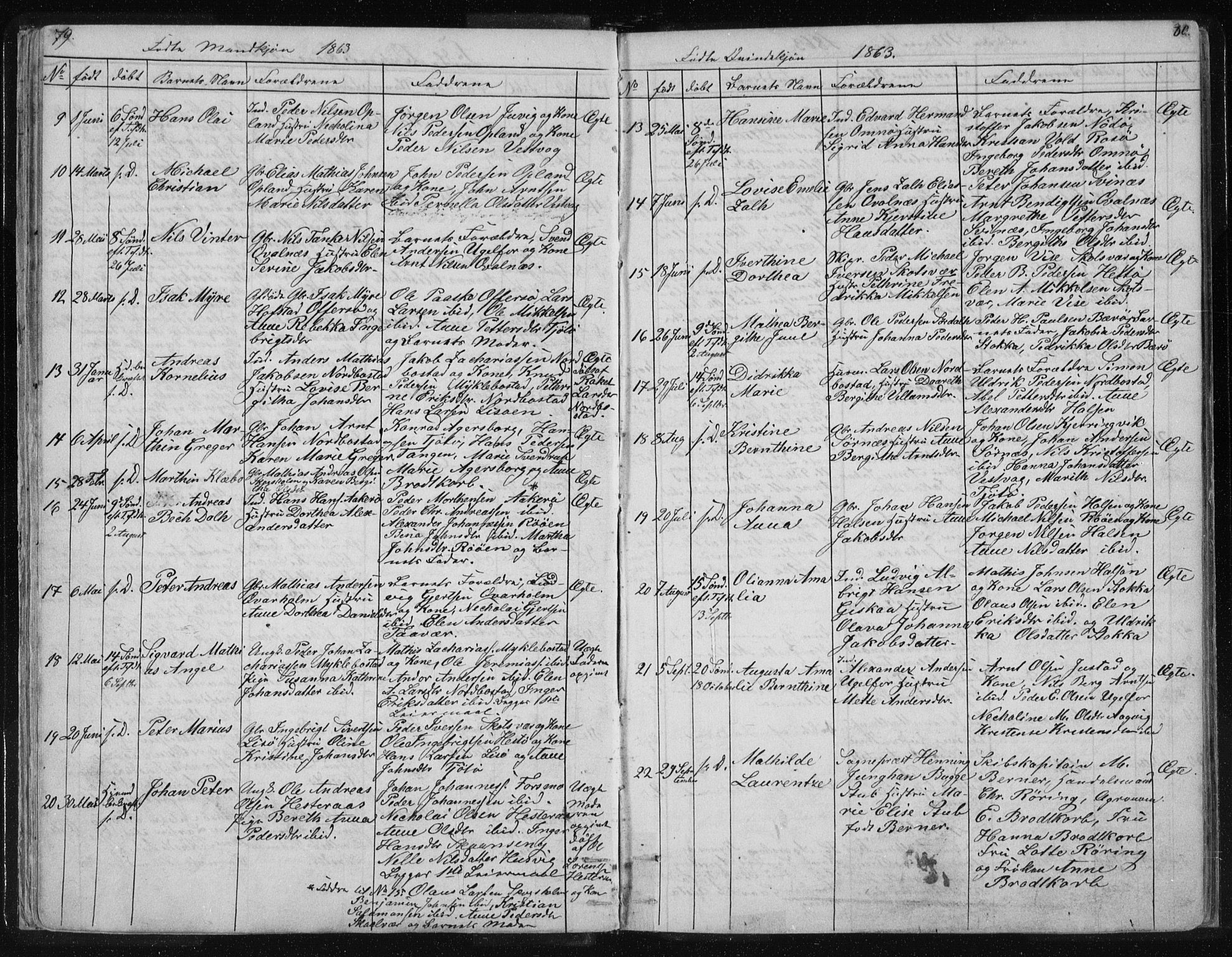 Ministerialprotokoller, klokkerbøker og fødselsregistre - Nordland, AV/SAT-A-1459/817/L0266: Parish register (copy) no. 817C01, 1841-1869, p. 79-80