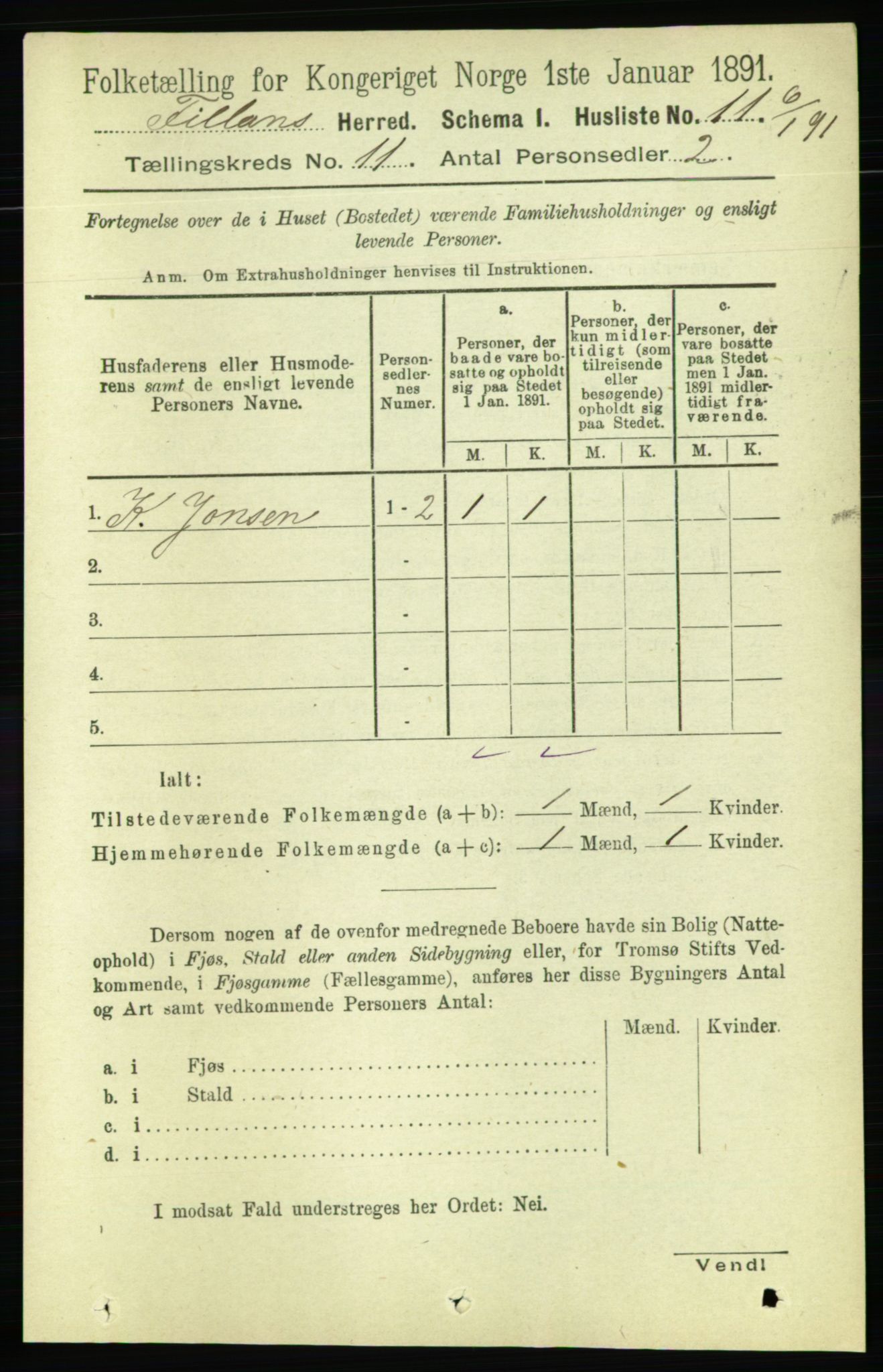RA, 1891 census for 1616 Fillan, 1891, p. 2966