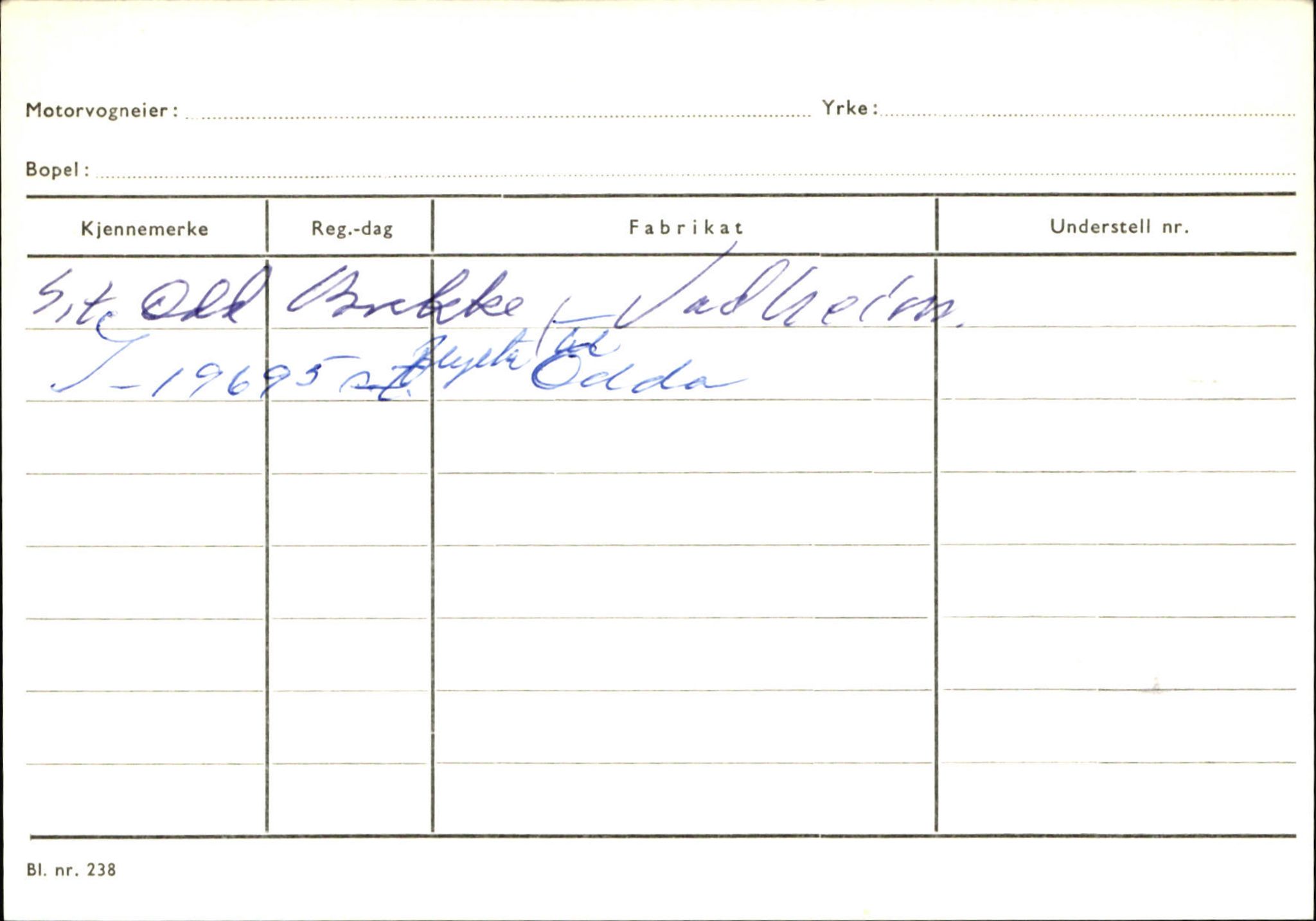 Statens vegvesen, Sogn og Fjordane vegkontor, AV/SAB-A-5301/4/F/L0130: Eigarregister Eid T-Å. Høyanger A-O, 1945-1975, p. 1131