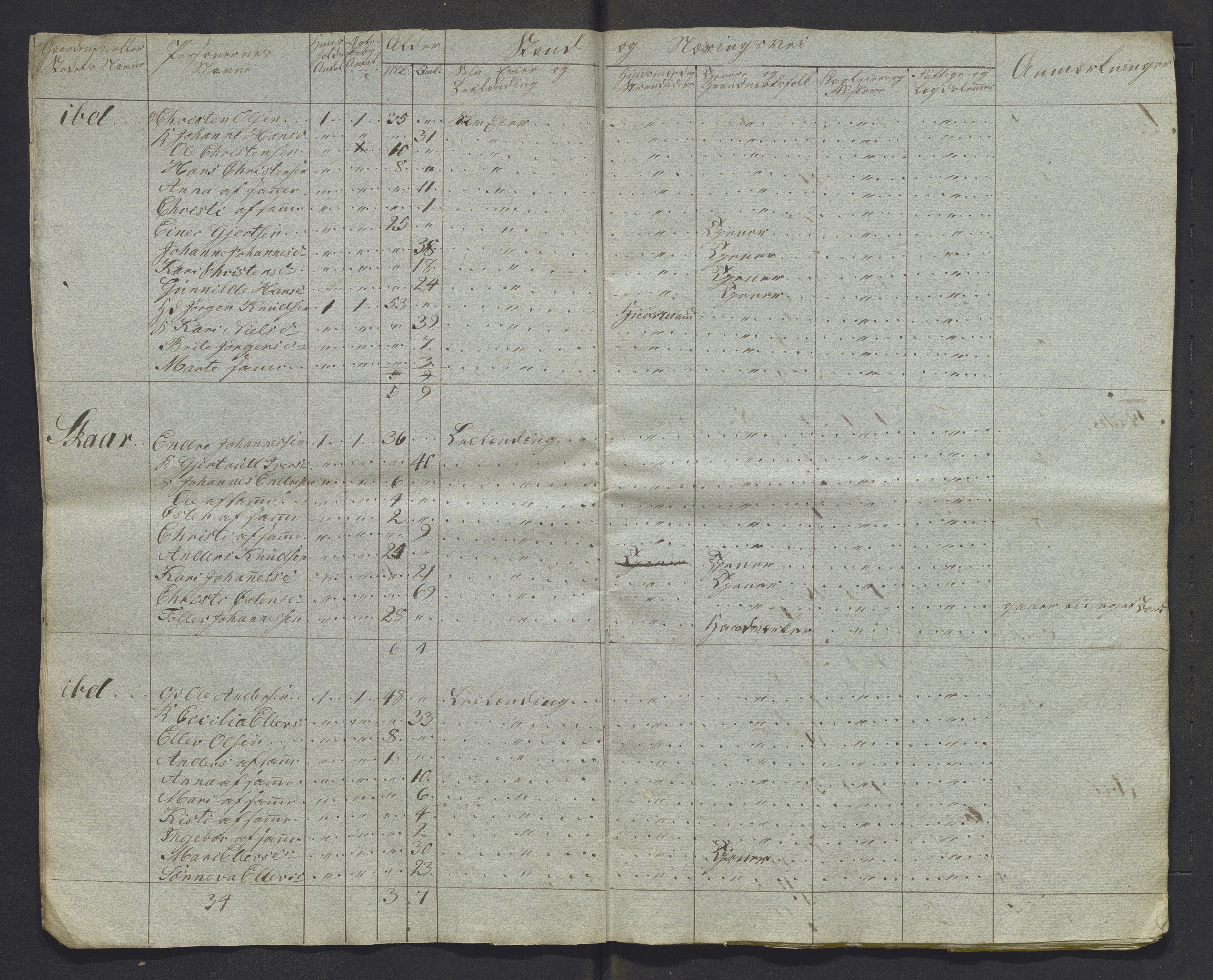 , 1825 Census for Luster parish, 1825, p. 35