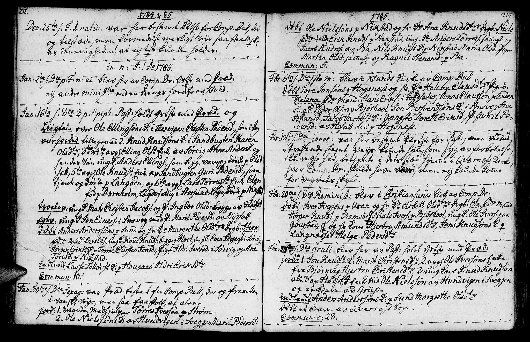 Ministerialprotokoller, klokkerbøker og fødselsregistre - Møre og Romsdal, SAT/A-1454/569/L0816: Parish register (official) no. 569A02, 1759-1805, p. 218-219