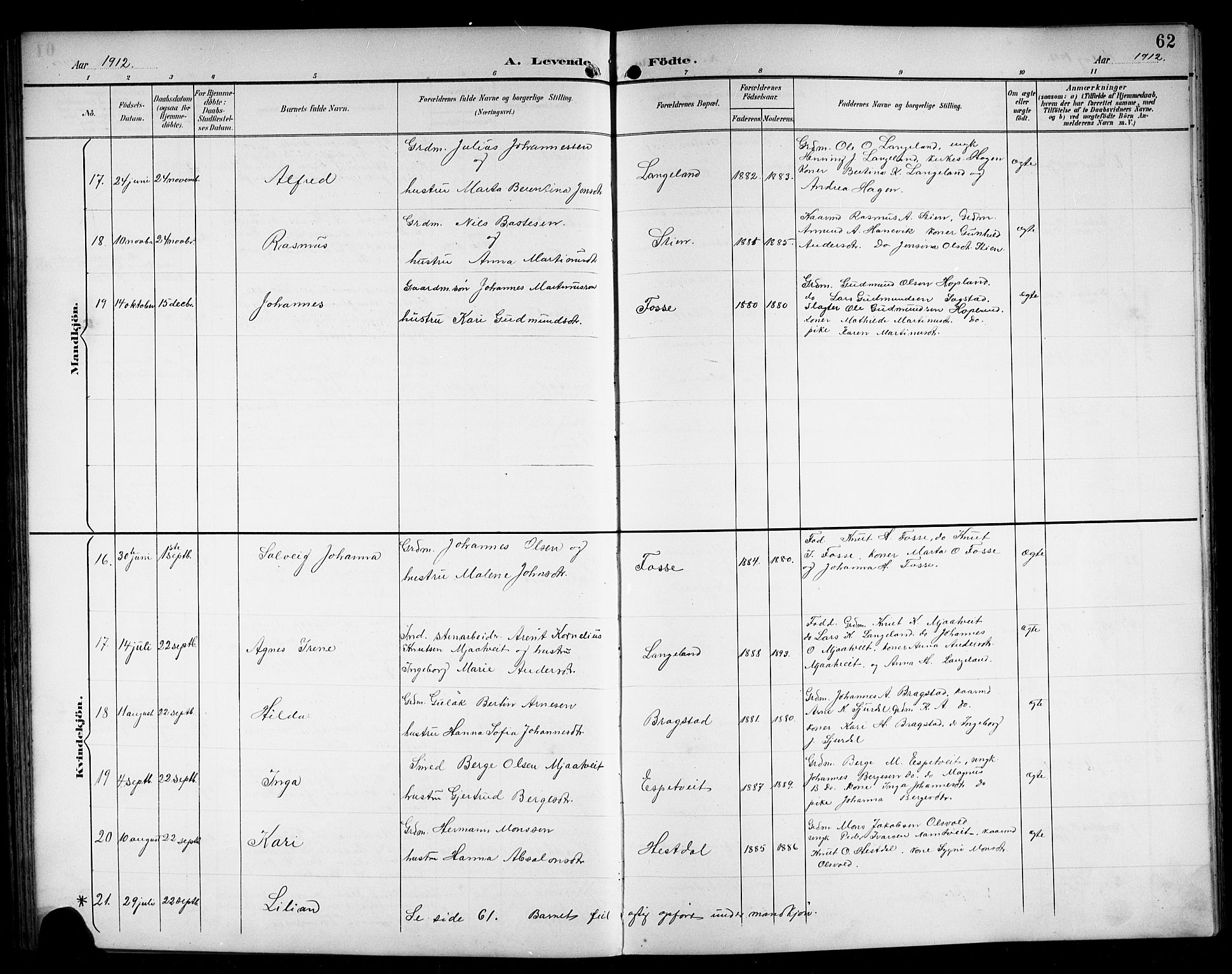 Alversund Sokneprestembete, AV/SAB-A-73901/H/Ha/Hab: Parish register (copy) no. C 4, 1894-1924, p. 62