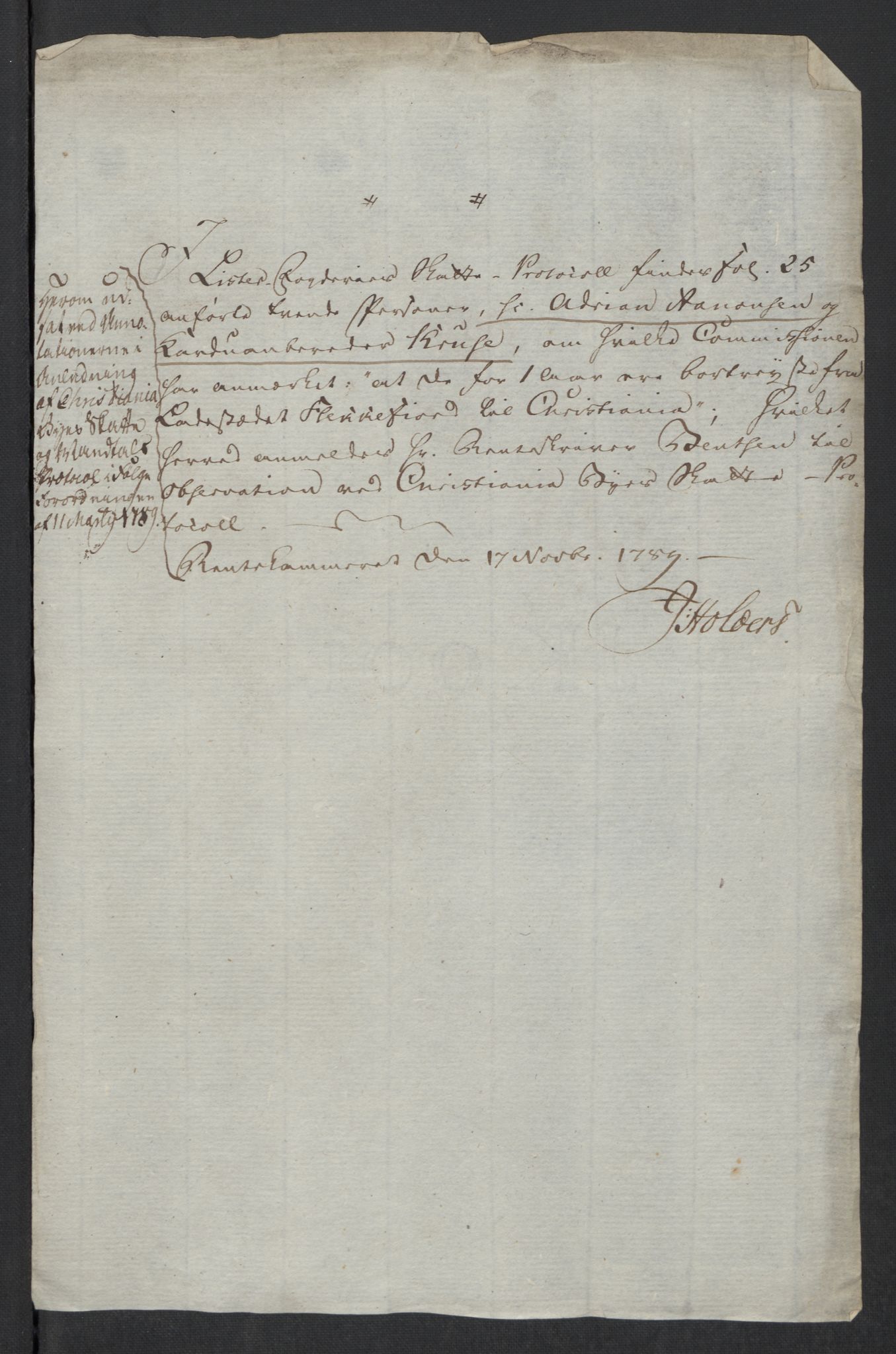 Rentekammeret inntil 1814, Reviderte regnskaper, Mindre regnskaper, AV/RA-EA-4068/Rf/Rfe/L0005: Buskerud fogderi. Christiania, 1789, p. 383