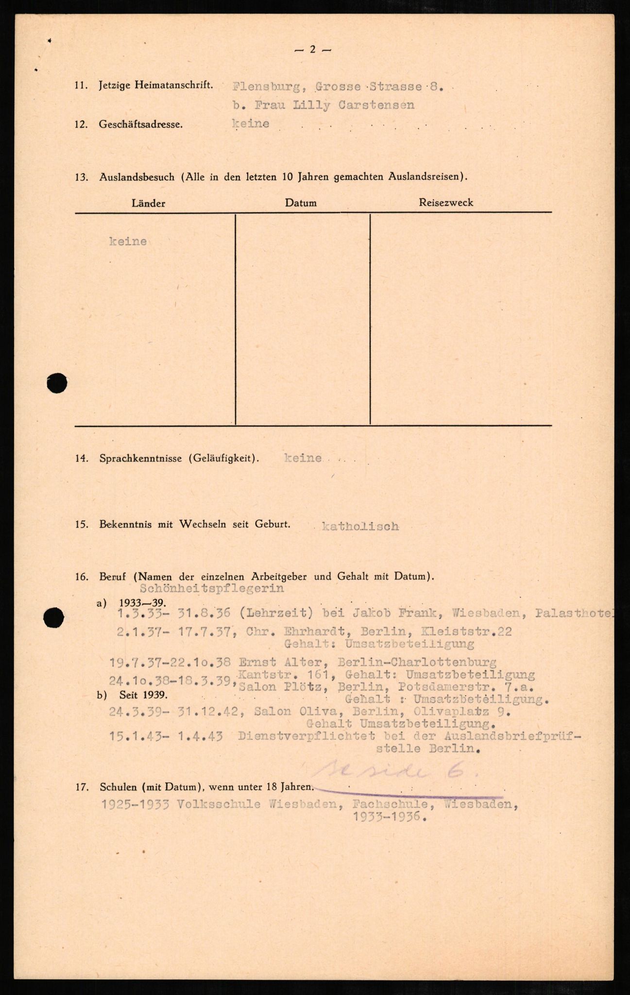 Forsvaret, Forsvarets overkommando II, AV/RA-RAFA-3915/D/Db/L0005: CI Questionaires. Tyske okkupasjonsstyrker i Norge. Tyskere., 1945-1946, p. 202