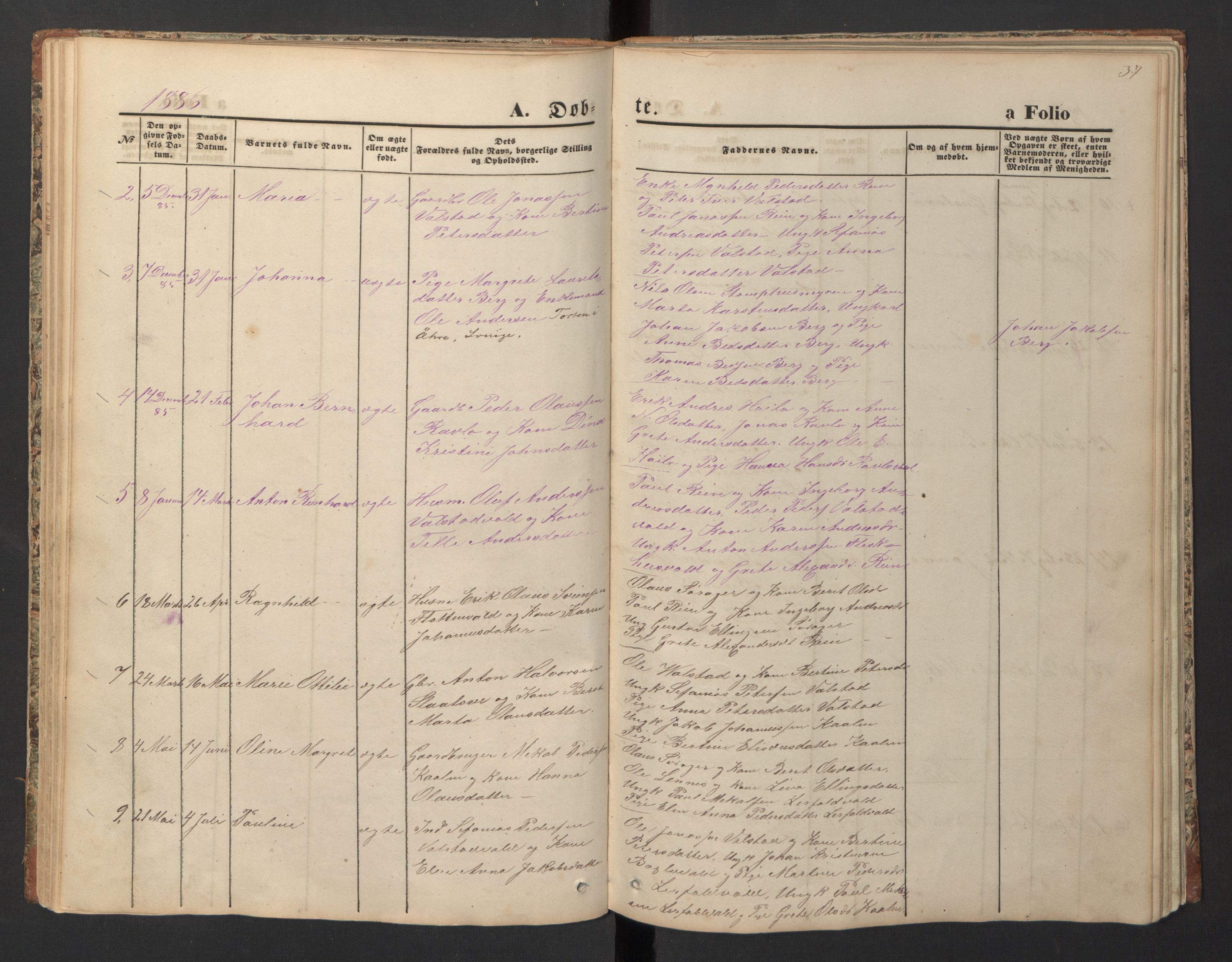 Ministerialprotokoller, klokkerbøker og fødselsregistre - Nord-Trøndelag, SAT/A-1458/726/L0271: Parish register (copy) no. 726C02, 1869-1897, p. 37