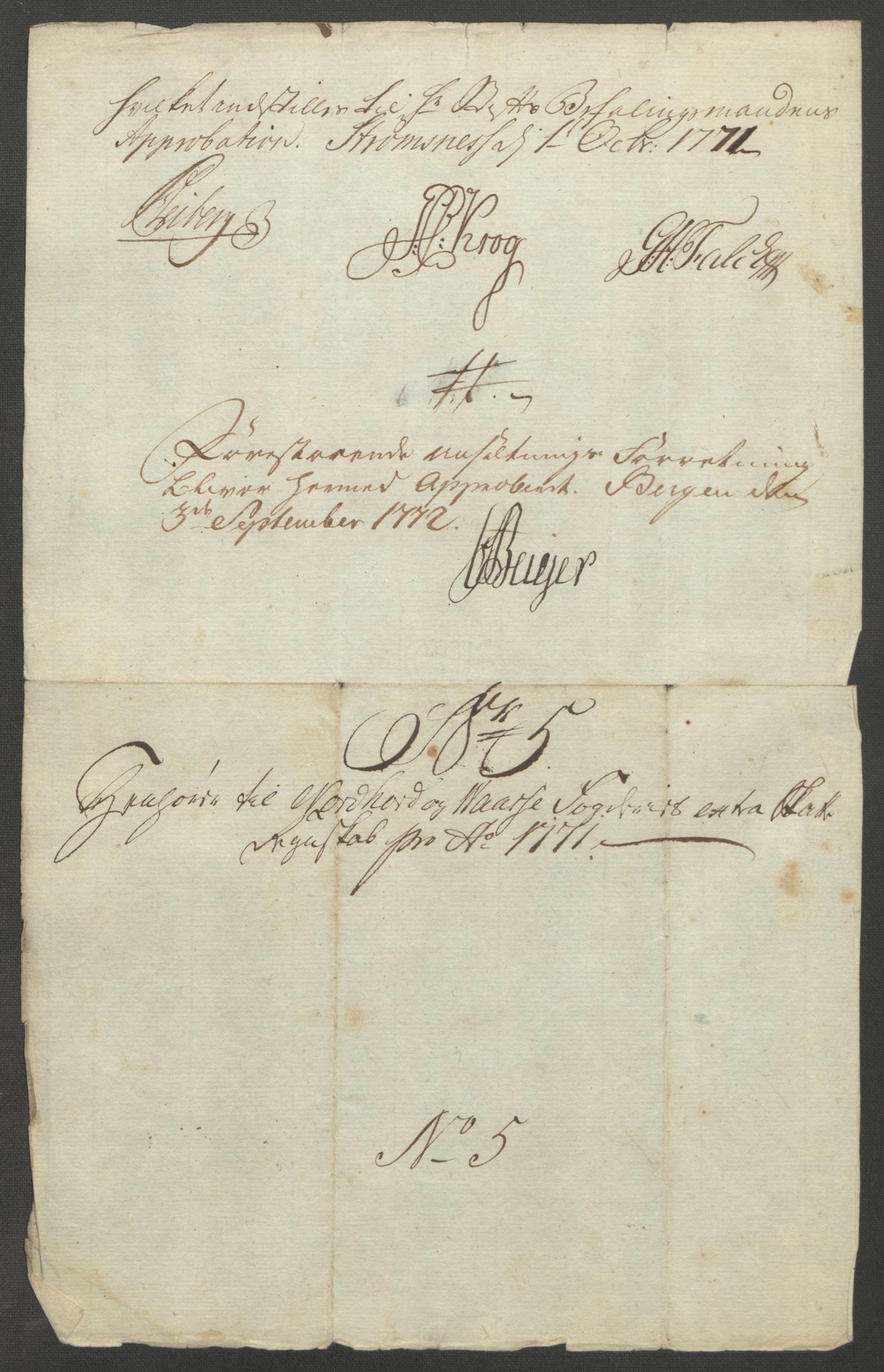 Rentekammeret inntil 1814, Reviderte regnskaper, Fogderegnskap, AV/RA-EA-4092/R51/L3303: Ekstraskatten Nordhordland og Voss, 1762-1772, p. 606