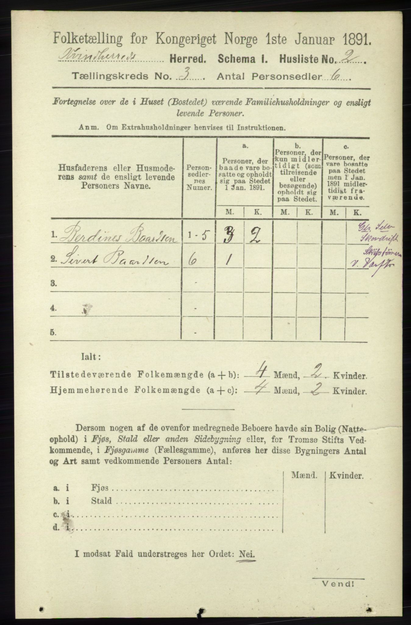 RA, 1891 census for 1224 Kvinnherad, 1891, p. 823