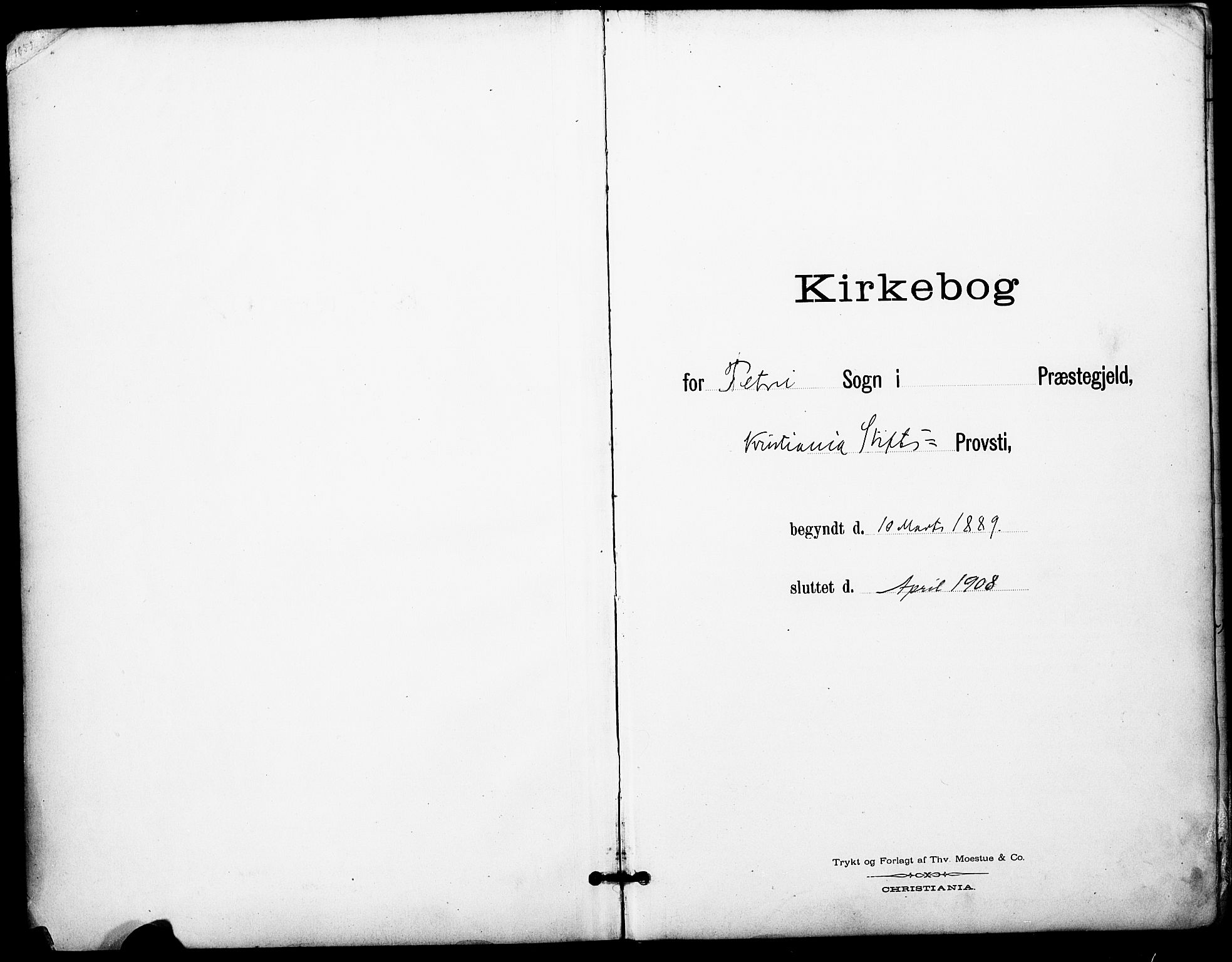 Petrus prestekontor Kirkebøker, AV/SAO-A-10872/F/Fa/L0006: Parish register (official) no. I 6, 1889-1908