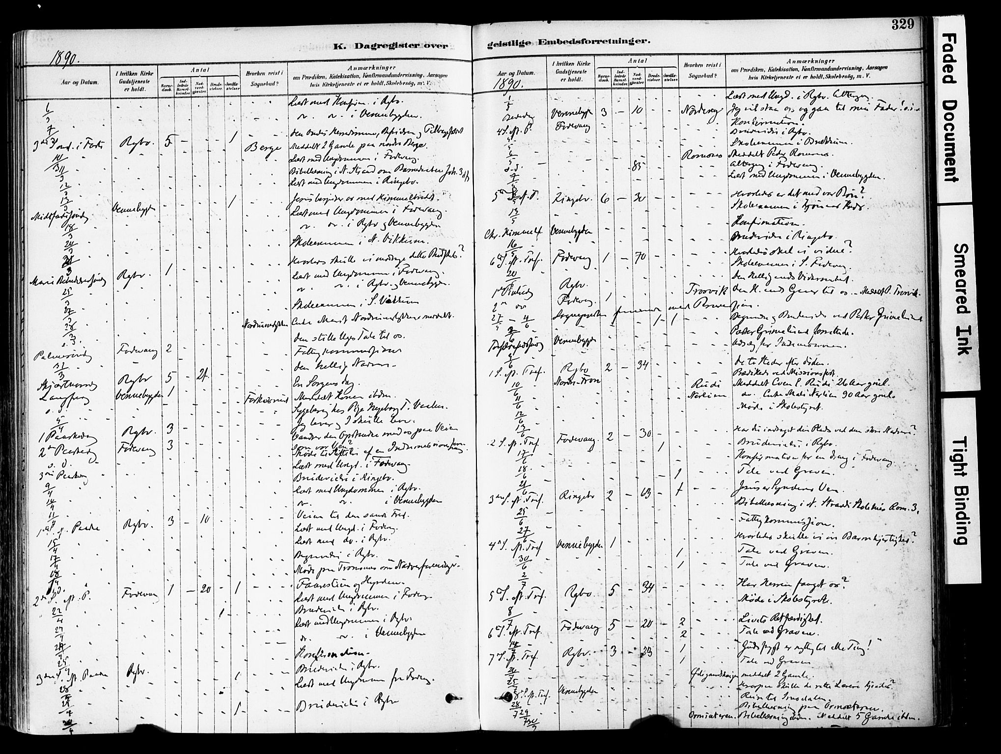 Ringebu prestekontor, AV/SAH-PREST-082/H/Ha/Haa/L0008: Parish register (official) no. 8, 1878-1898, p. 329