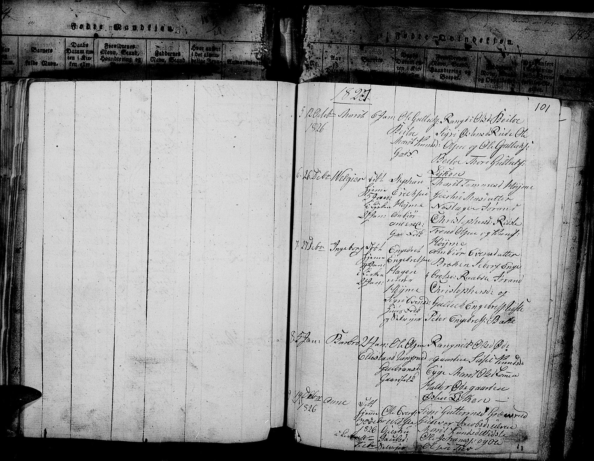 Slidre prestekontor, SAH/PREST-134/H/Ha/Haa/L0002: Parish register (official) no. 2, 1814-1830, p. 187y