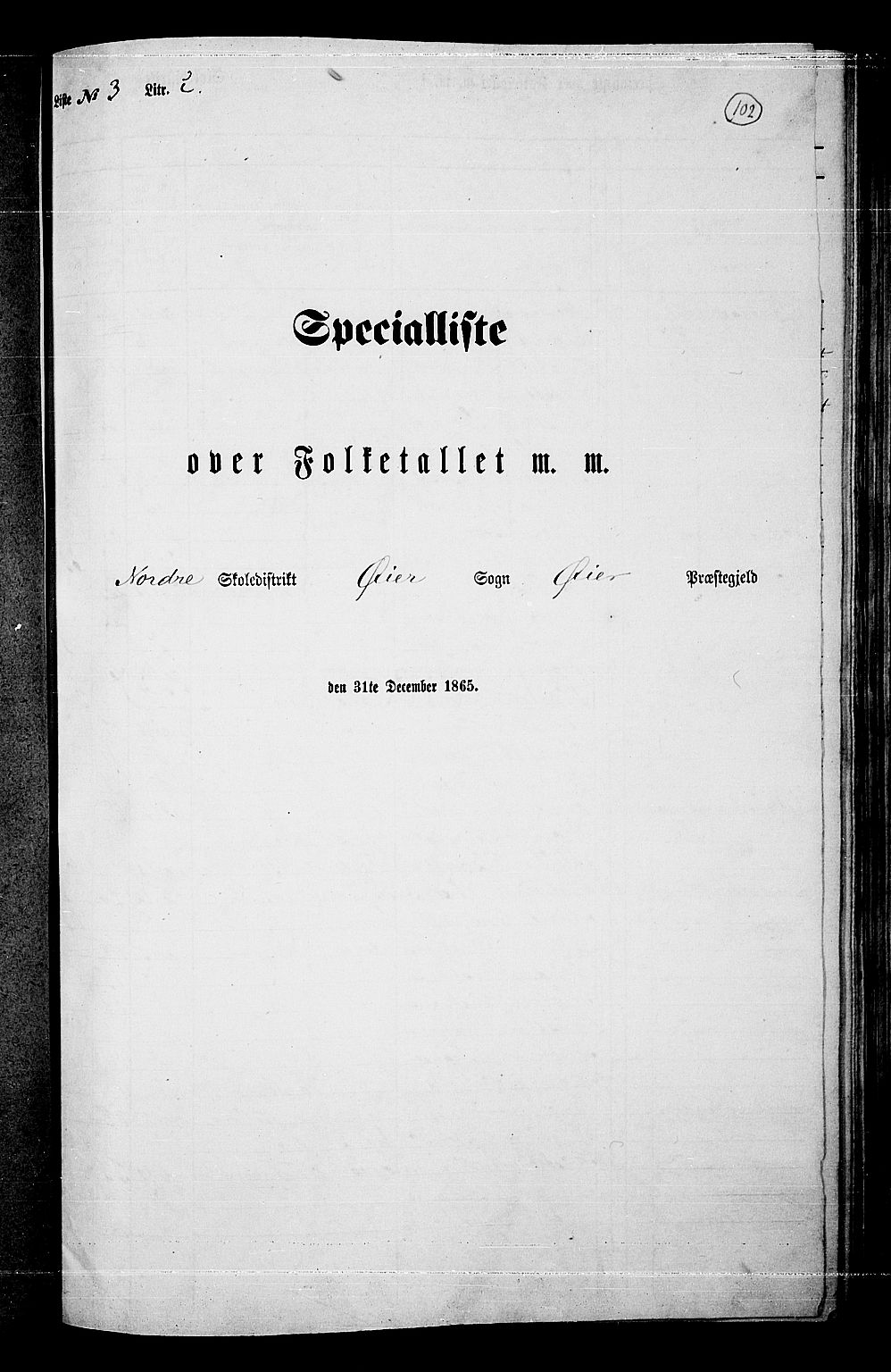 RA, 1865 census for Øyer, 1865, p. 93