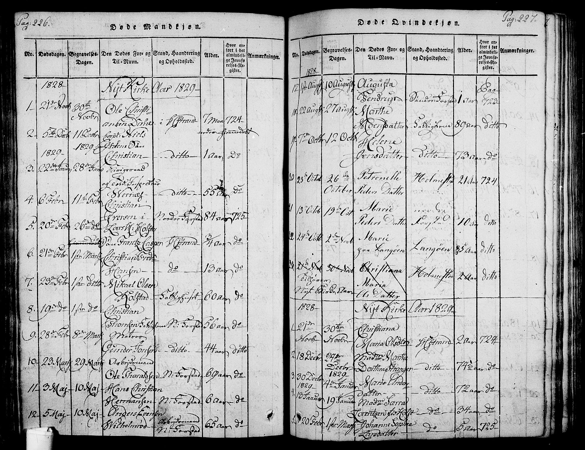 Holmestrand kirkebøker, AV/SAKO-A-346/F/Fa/L0001: Parish register (official) no. 1, 1814-1840, p. 226-227