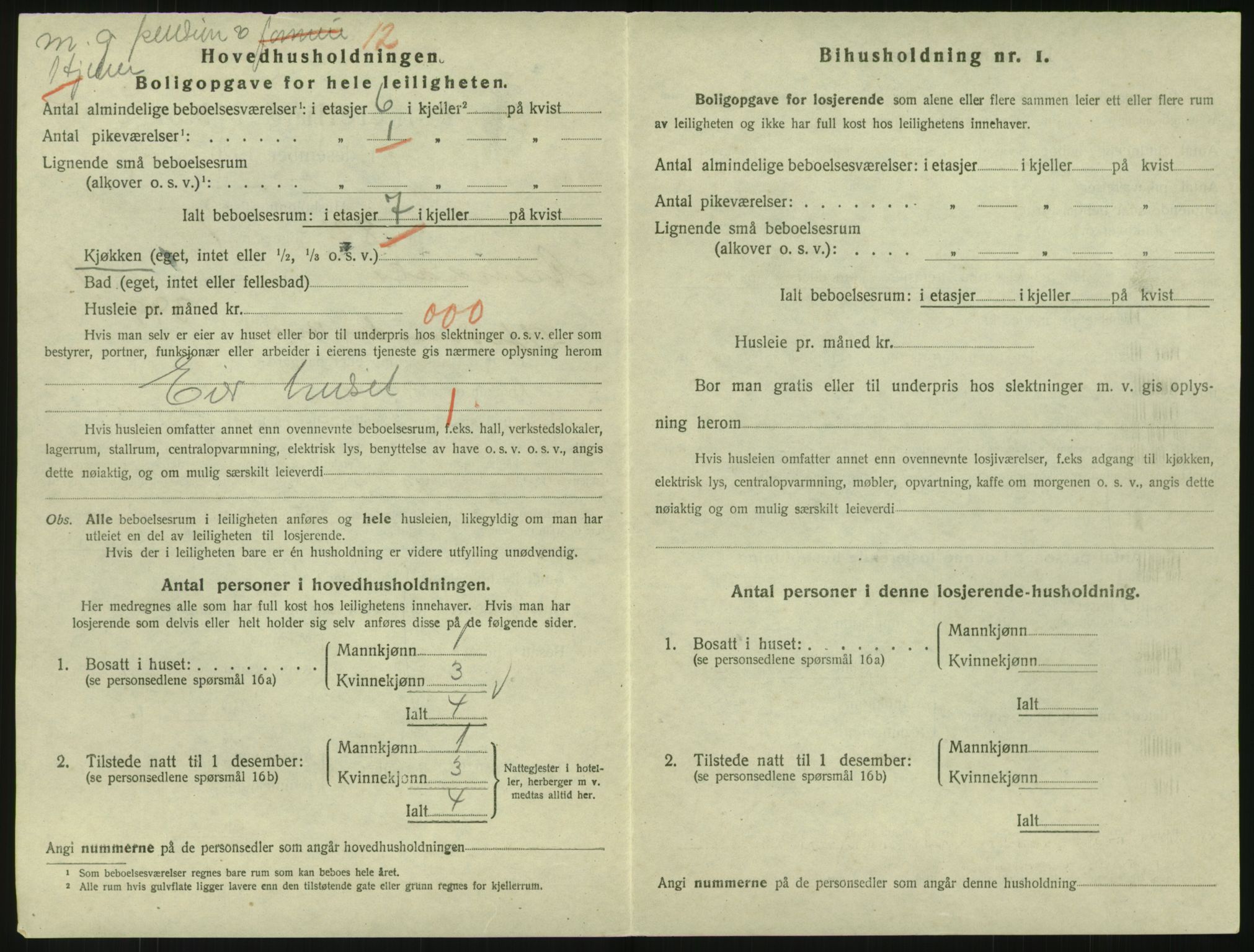 SAK, 1920 census for Arendal, 1920, p. 6491