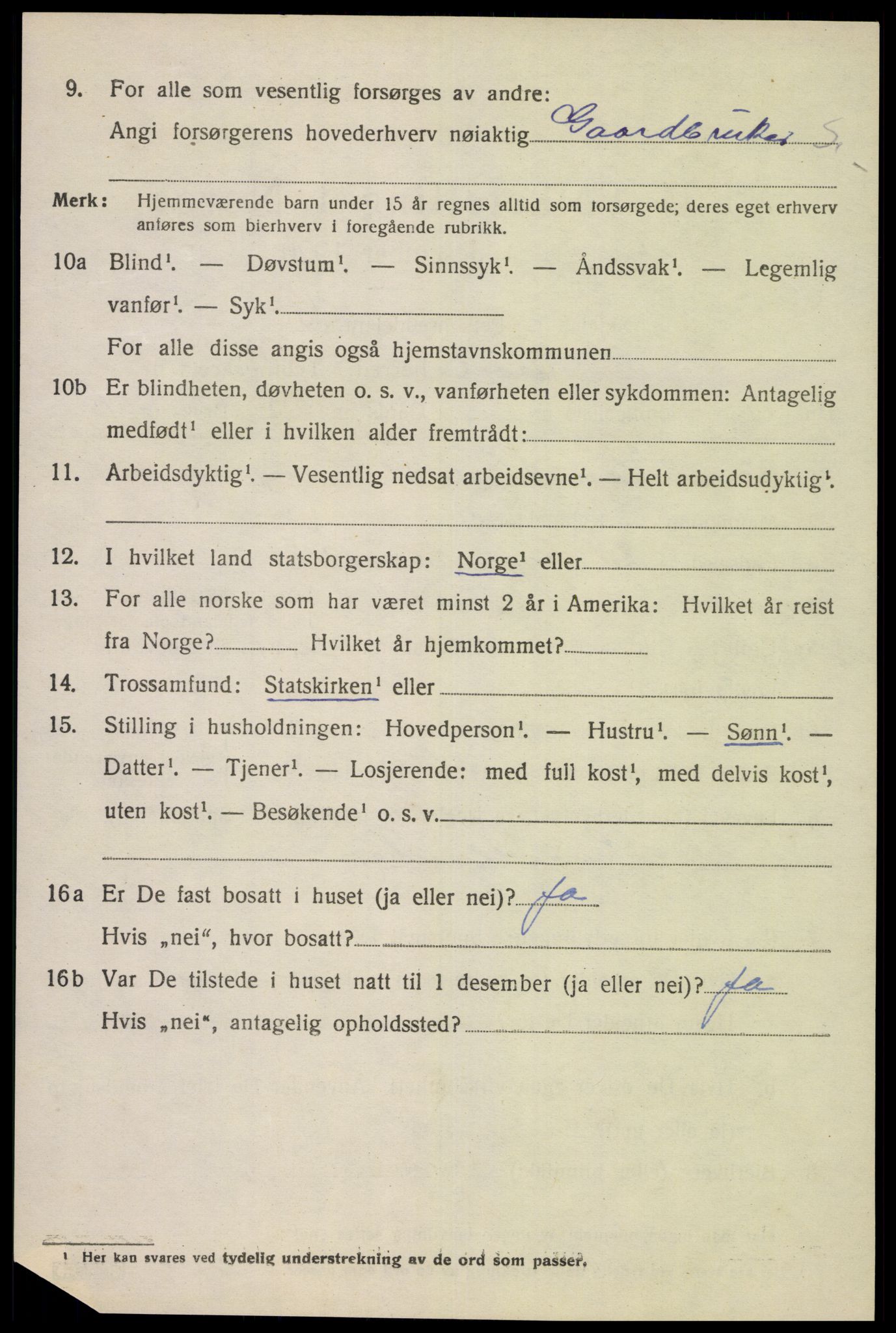 SAK, 1920 census for Herad, 1920, p. 1317