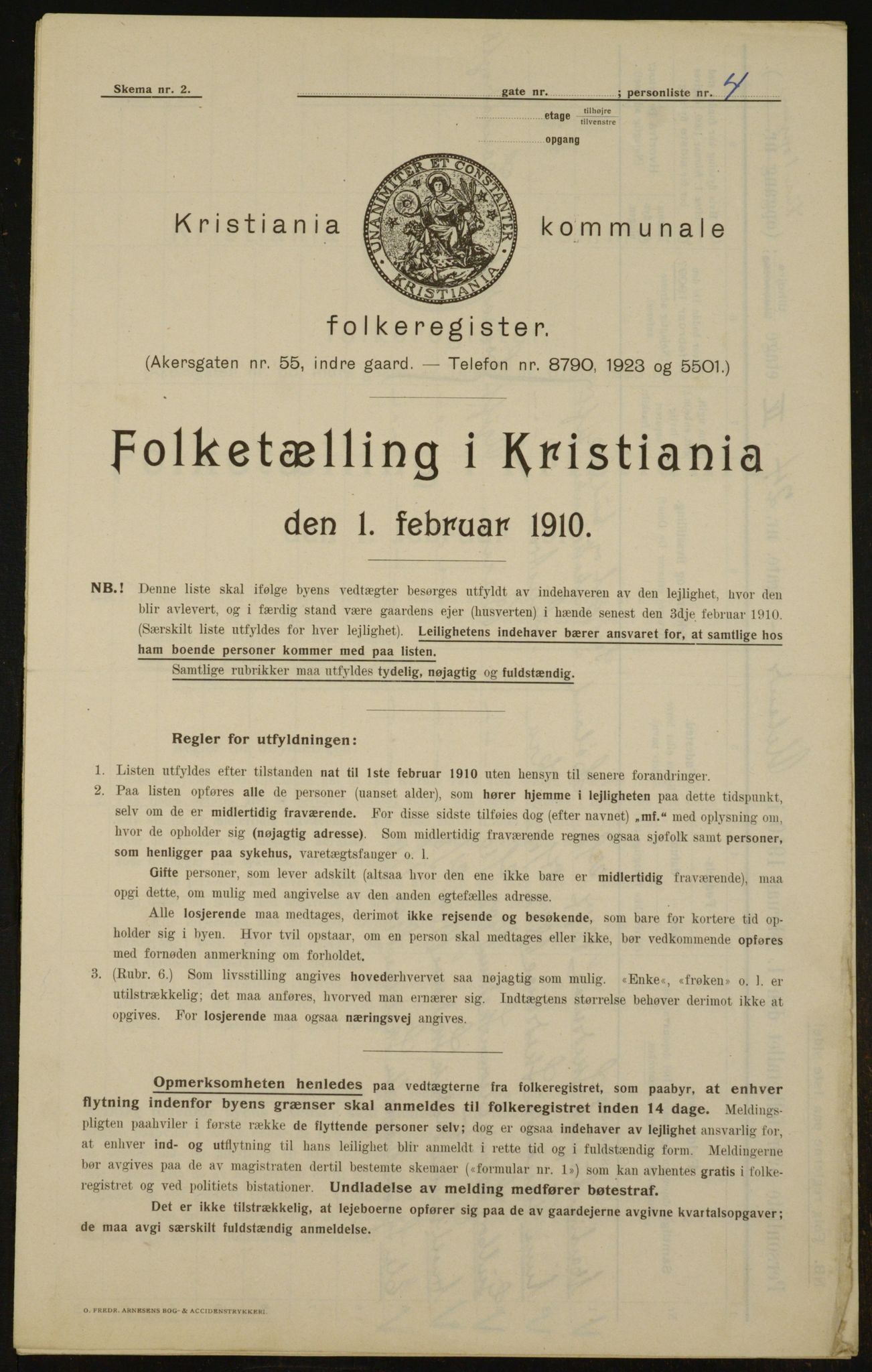 OBA, Municipal Census 1910 for Kristiania, 1910, p. 112545