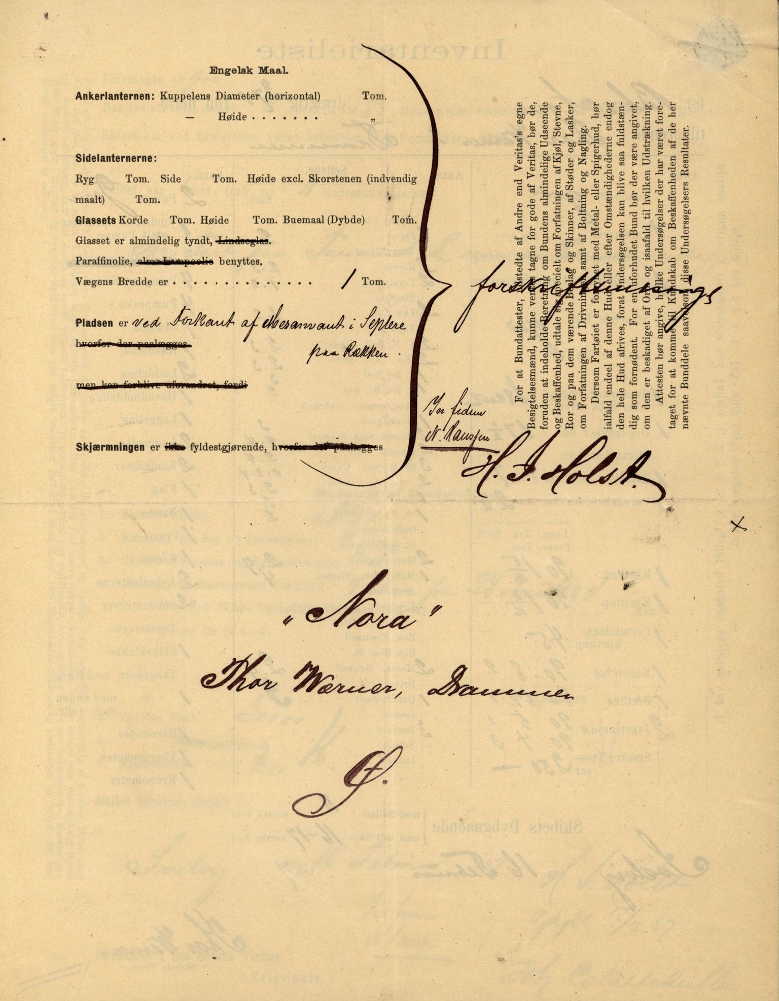 Pa 63 - Østlandske skibsassuranceforening, VEMU/A-1079/G/Ga/L0022/0006: Havaridokumenter / Nora, Ophir, 1888, p. 30