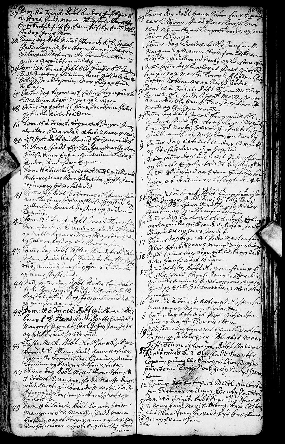 Aurskog prestekontor Kirkebøker, SAO/A-10304a/F/Fa/L0001: Parish register (official) no. I 1, 1707-1735, p. 188-189