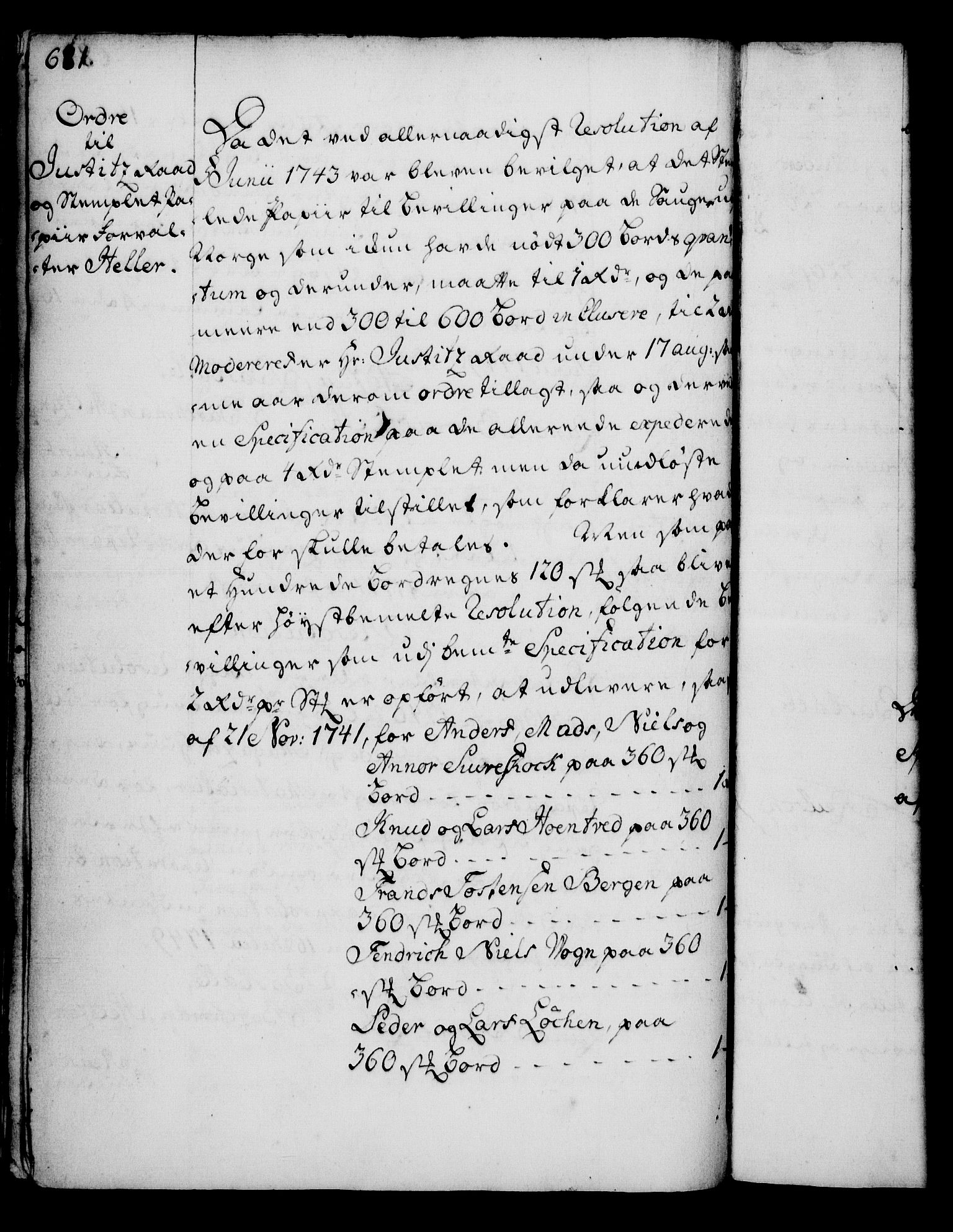 Rentekammeret, Kammerkanselliet, RA/EA-3111/G/Gg/Gga/L0005: Norsk ekspedisjonsprotokoll med register (merket RK 53.5), 1741-1749, p. 681