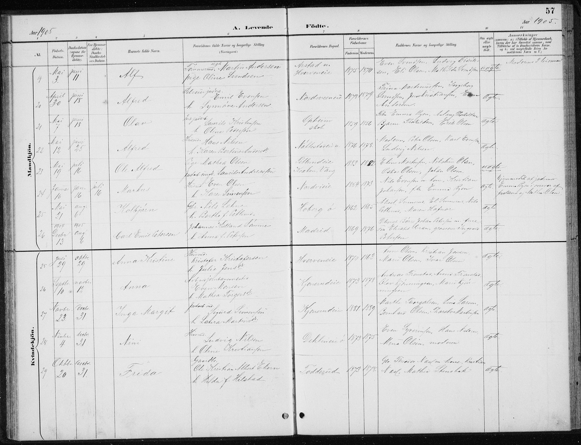 Stange prestekontor, AV/SAH-PREST-002/L/L0010: Parish register (copy) no. 10, 1894-1905, p. 57