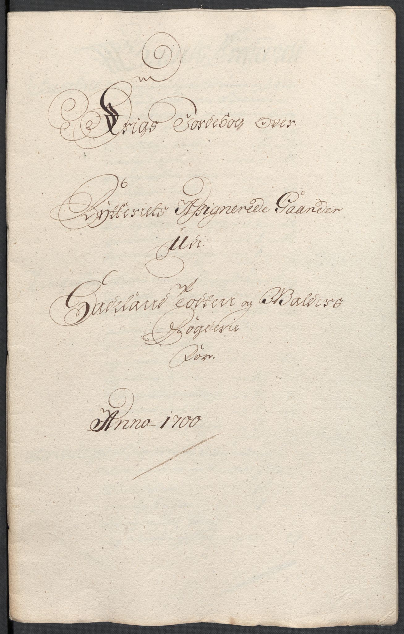 Rentekammeret inntil 1814, Reviderte regnskaper, Fogderegnskap, RA/EA-4092/R18/L1298: Fogderegnskap Hadeland, Toten og Valdres, 1700, p. 324