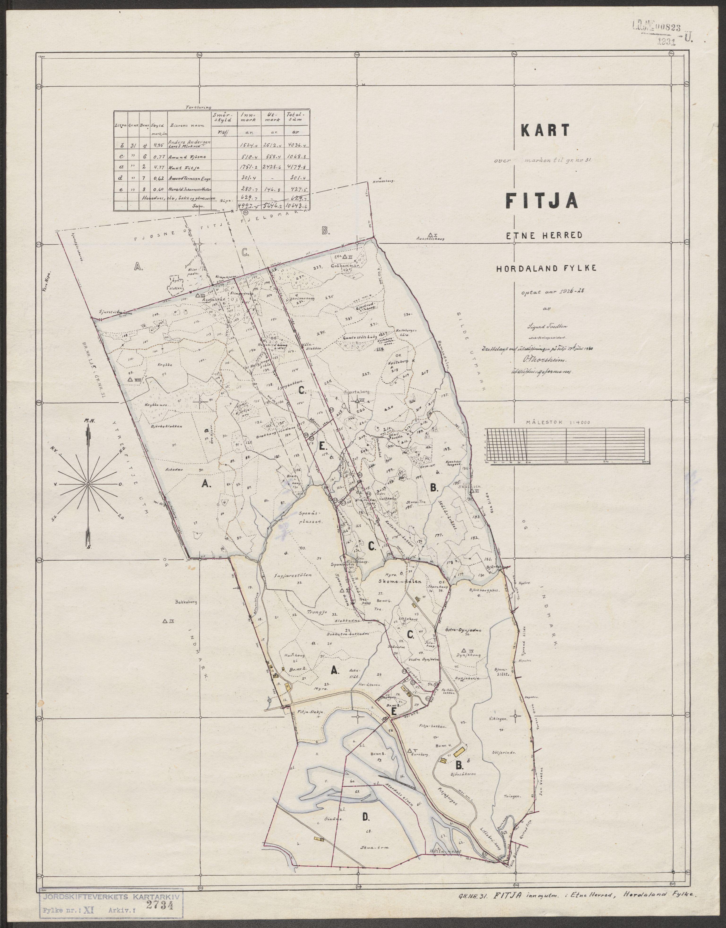 Jordskifteverkets kartarkiv, AV/RA-S-3929/T, 1859-1988, p. 3079