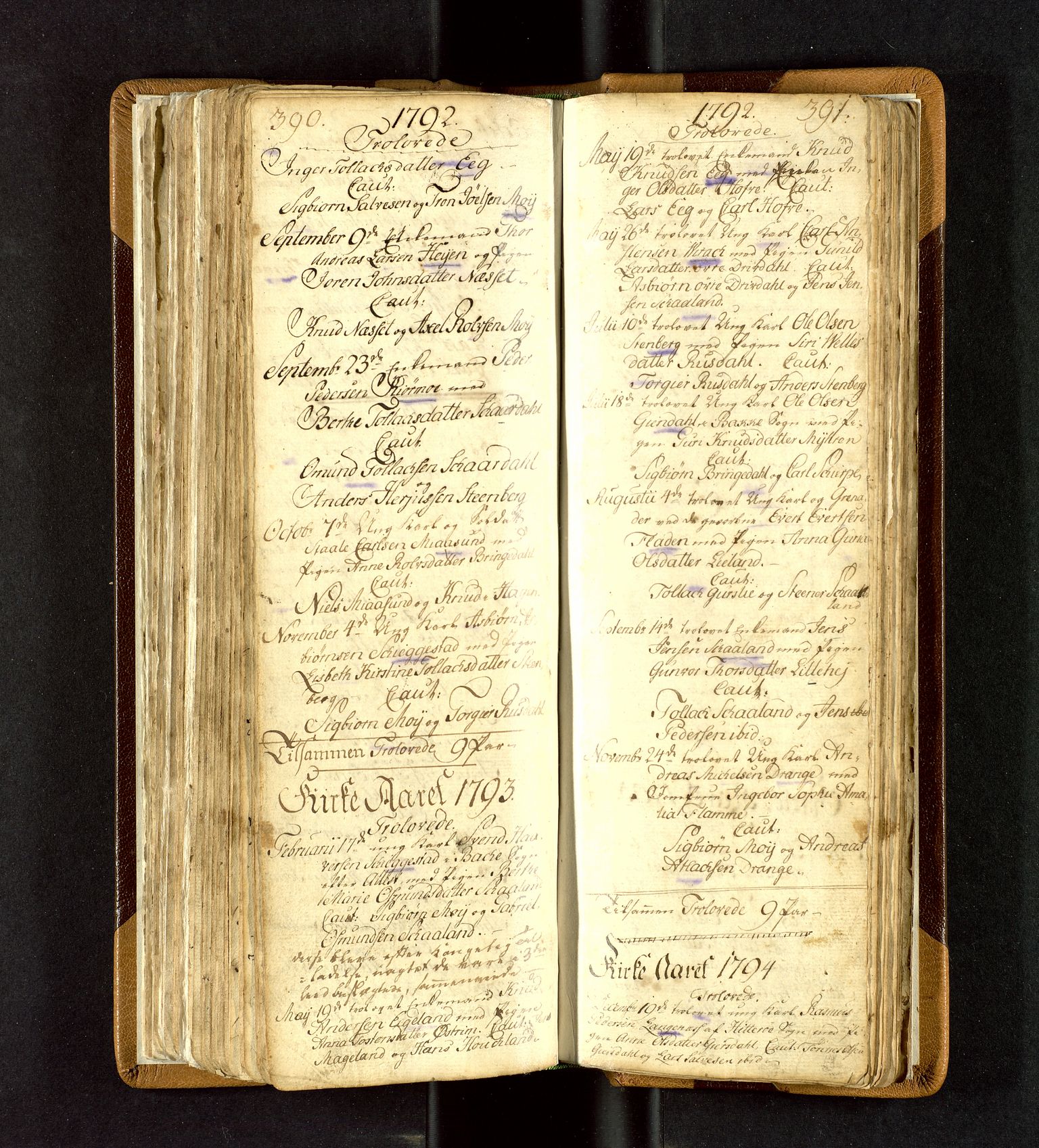 Lund sokneprestkontor, SAST/A-101809/S06/L0003: Parish register (official) no. A 3, 1761-1801, p. 390-391