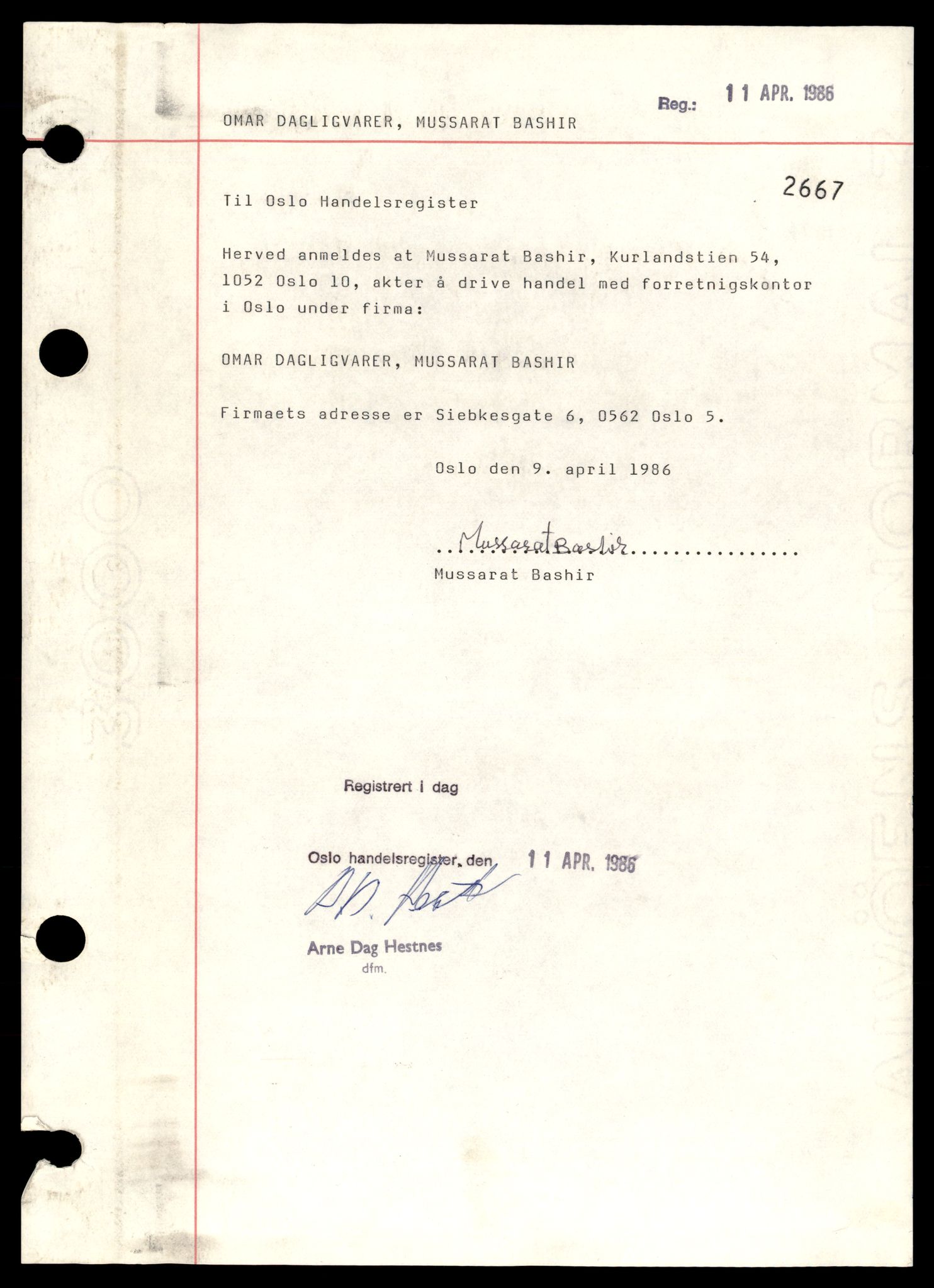 Oslo byfogd, Handelsregisteret, AV/SAT-A-10867/G/Gb/Gba/L0030: Enkeltmannsforetak, Om-Oø, 1944-1990