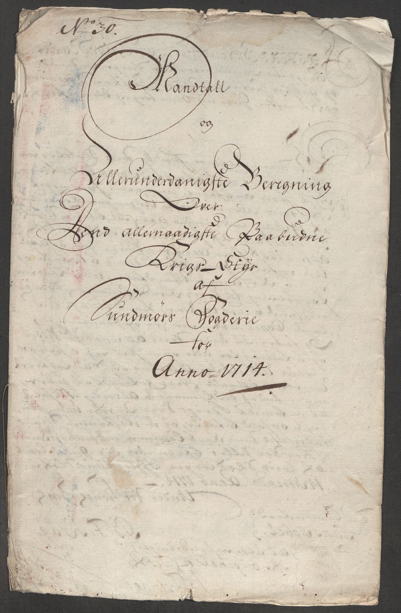 Rentekammeret inntil 1814, Reviderte regnskaper, Fogderegnskap, RA/EA-4092/R54/L3566: Fogderegnskap Sunnmøre, 1714, p. 178