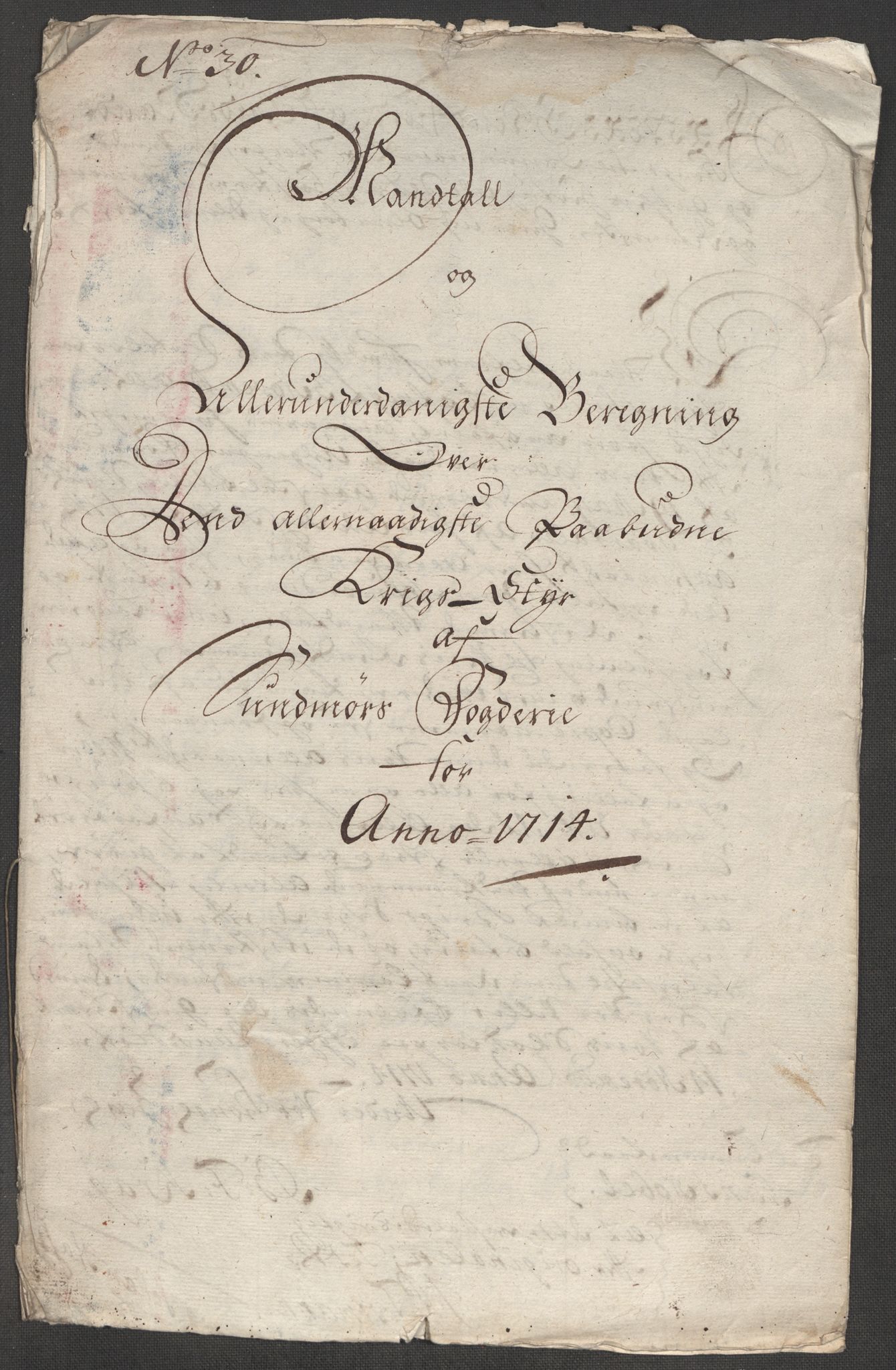 Rentekammeret inntil 1814, Reviderte regnskaper, Fogderegnskap, AV/RA-EA-4092/R54/L3566: Fogderegnskap Sunnmøre, 1714, p. 178