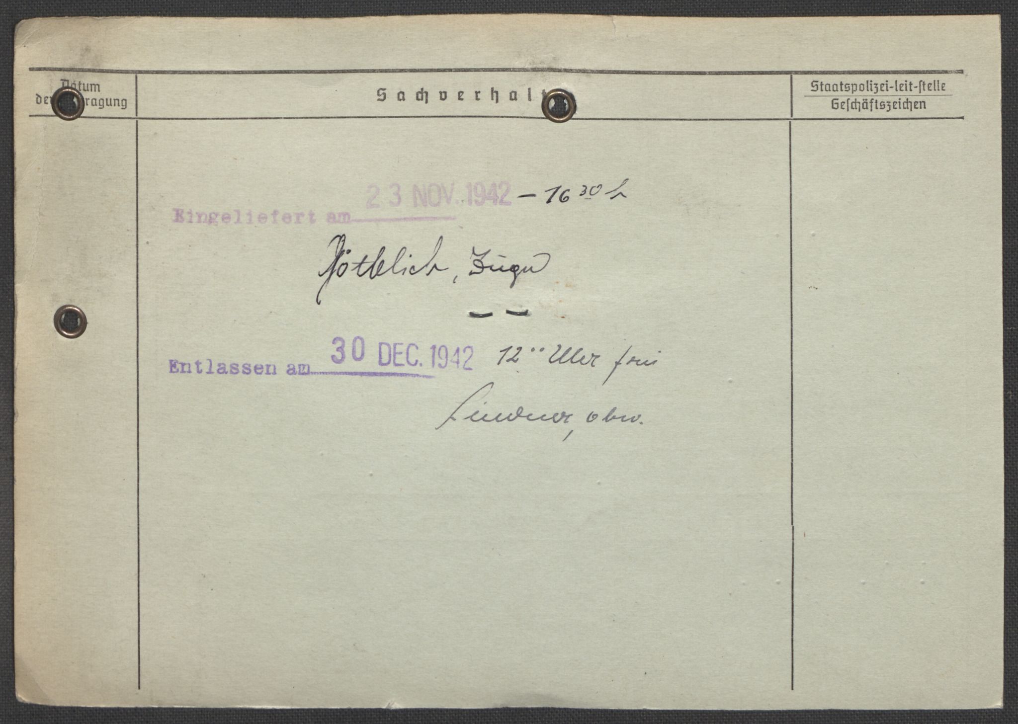 Befehlshaber der Sicherheitspolizei und des SD, AV/RA-RAFA-5969/E/Ea/Eaa/L0003: Register over norske fanger i Møllergata 19: Eng-Hag, 1940-1945, p. 223