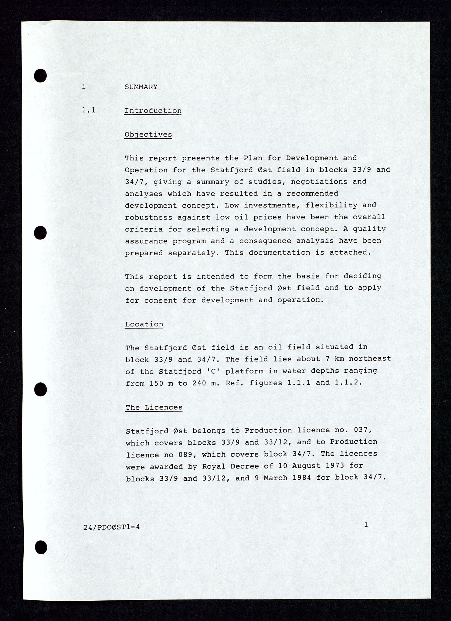 Pa 1339 - Statoil ASA, AV/SAST-A-101656/0001/E/Ed/Eda/L0153: Administrasjon: Felt- og lisensadministrasjon. , 1989-1994, p. 7