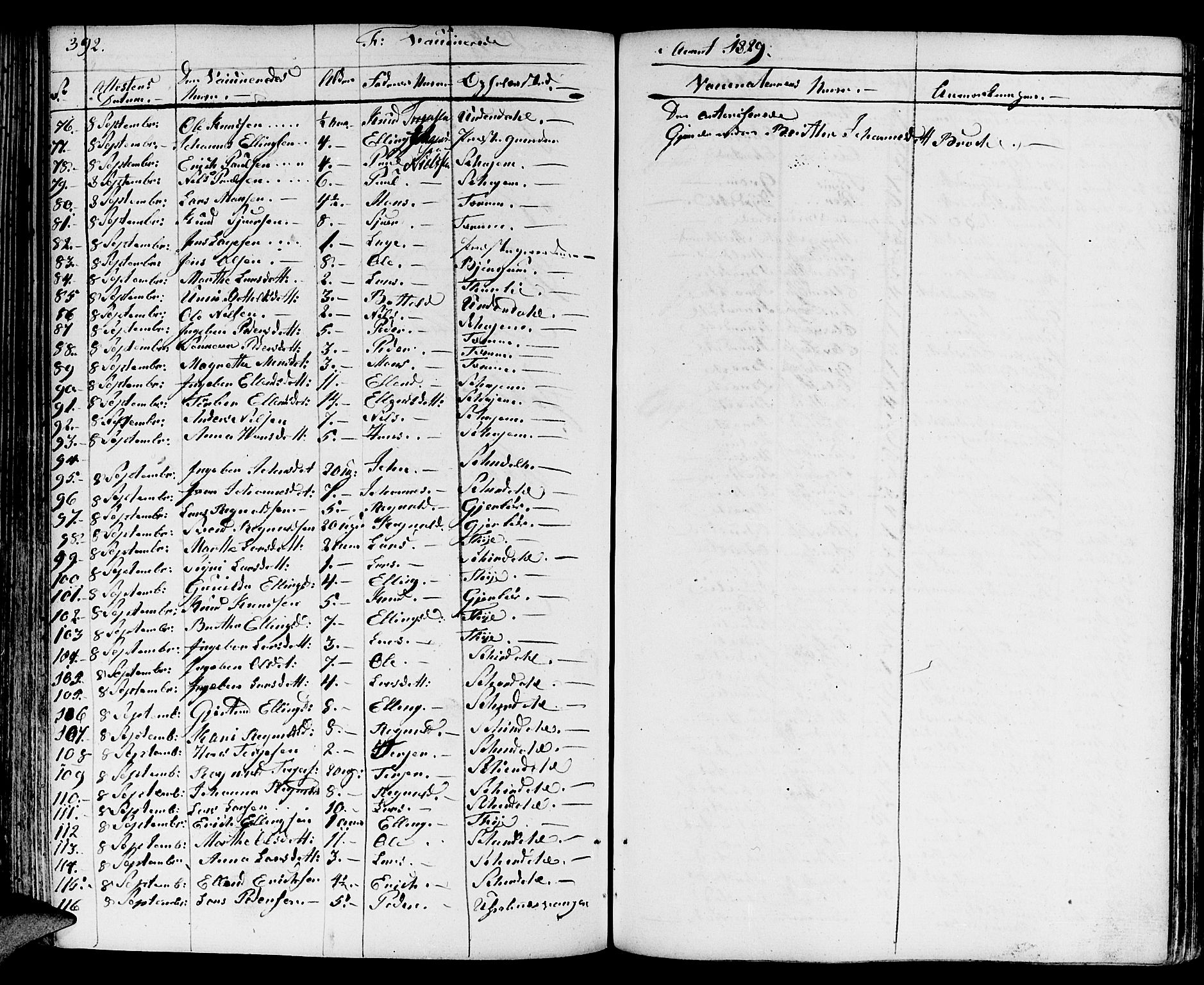 Aurland sokneprestembete, SAB/A-99937/H/Ha/Haa/L0006: Parish register (official) no. A 6, 1821-1859, p. 392