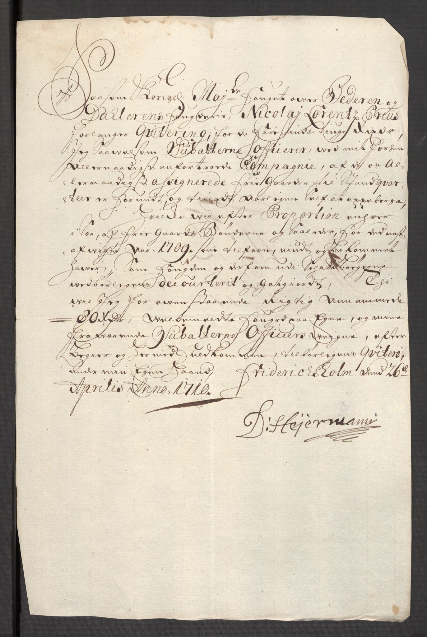 Rentekammeret inntil 1814, Reviderte regnskaper, Fogderegnskap, RA/EA-4092/R46/L2734: Fogderegnskap Jæren og Dalane, 1709-1710, p. 50