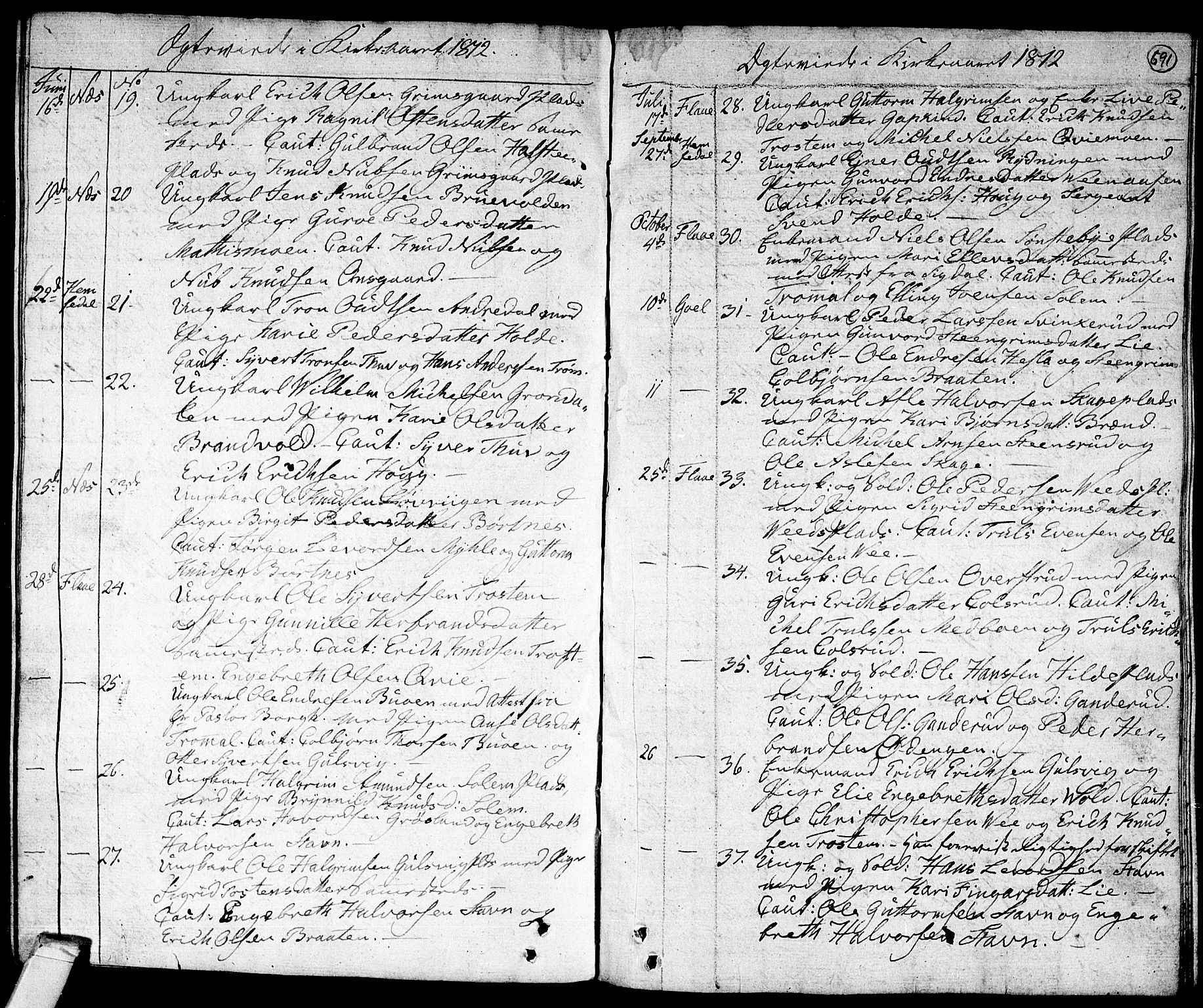 Nes kirkebøker, AV/SAKO-A-236/F/Fa/L0006: Parish register (official) no. 6, 1808-1814, p. 690-691