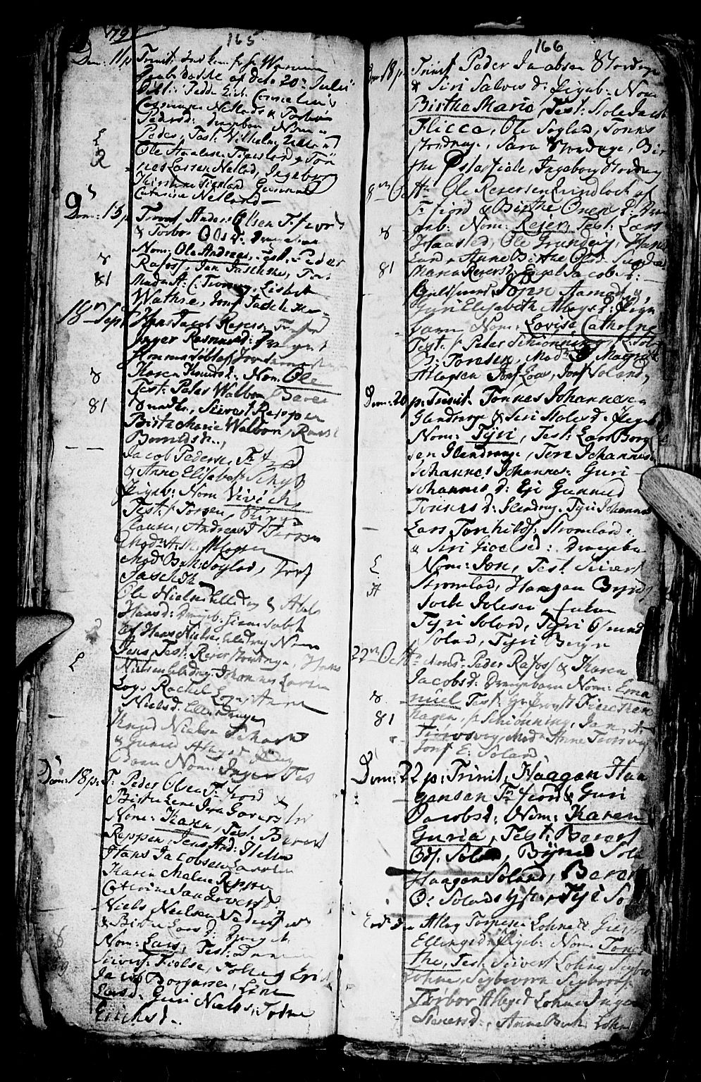 Flekkefjord sokneprestkontor, AV/SAK-1111-0012/F/Fa/Fac/L0001: Parish register (official) no. A 1, 1773-1806, p. 165-166